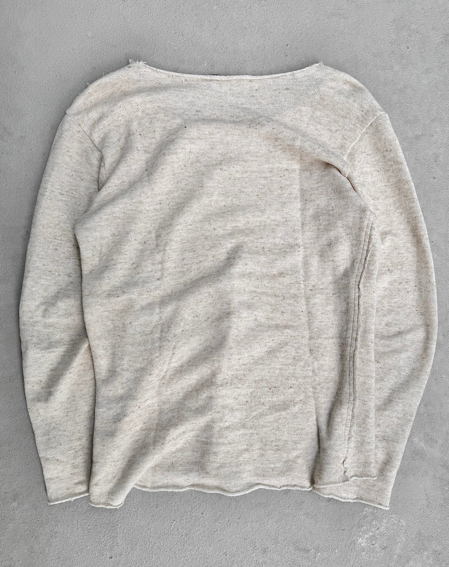 14thAddiction Early 00s Asymmetrical Raw Cut ‘Cross’ Jersey Long-sleeve