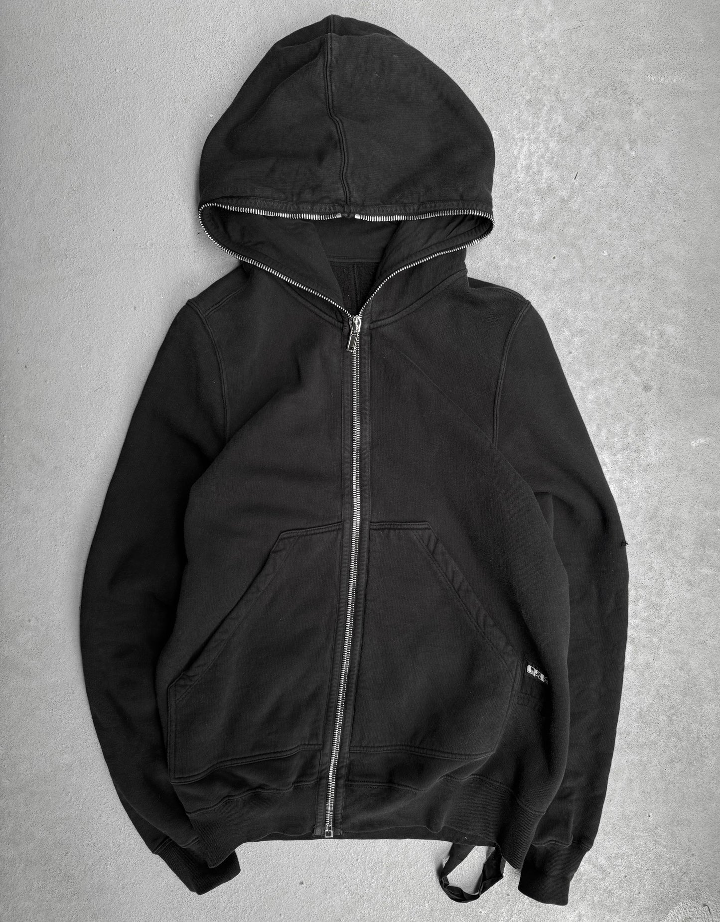 Rick Owens DRKSHDW SS20 “TECUATL” Patch Fleece Gimp Hoodie