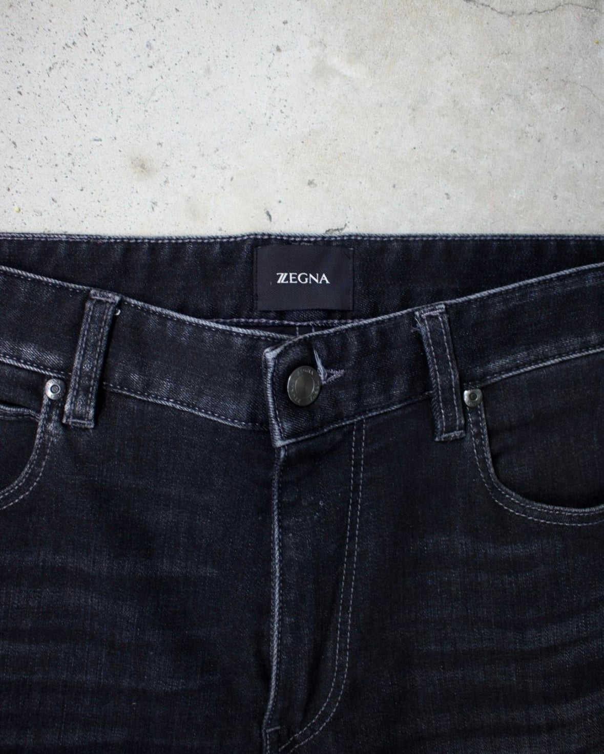 Ermenegildo Zegna Washed Black Denim