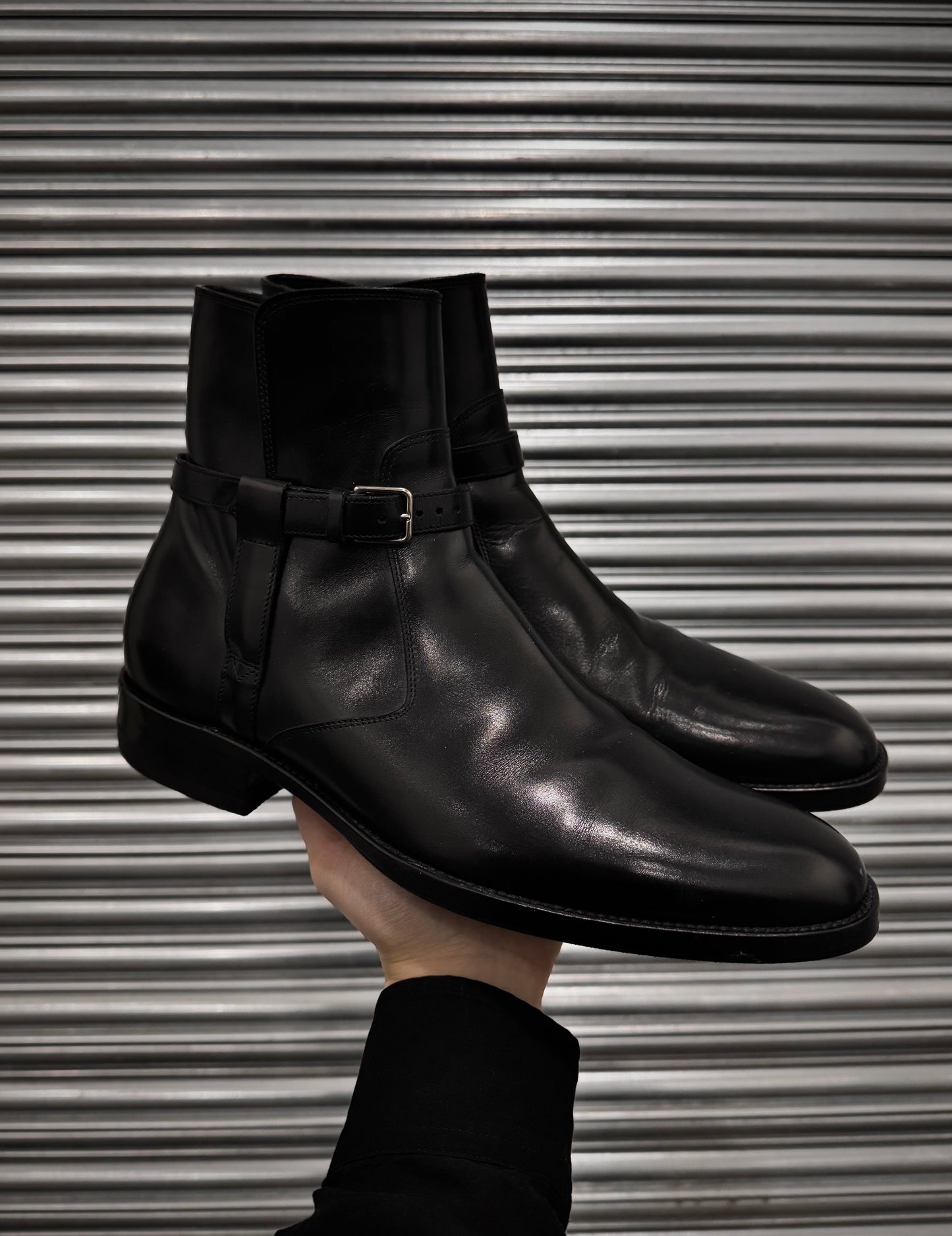 Saint Laurent Paris AW14 Leather 30mm ‘Jodhphur’ Buckle Boots