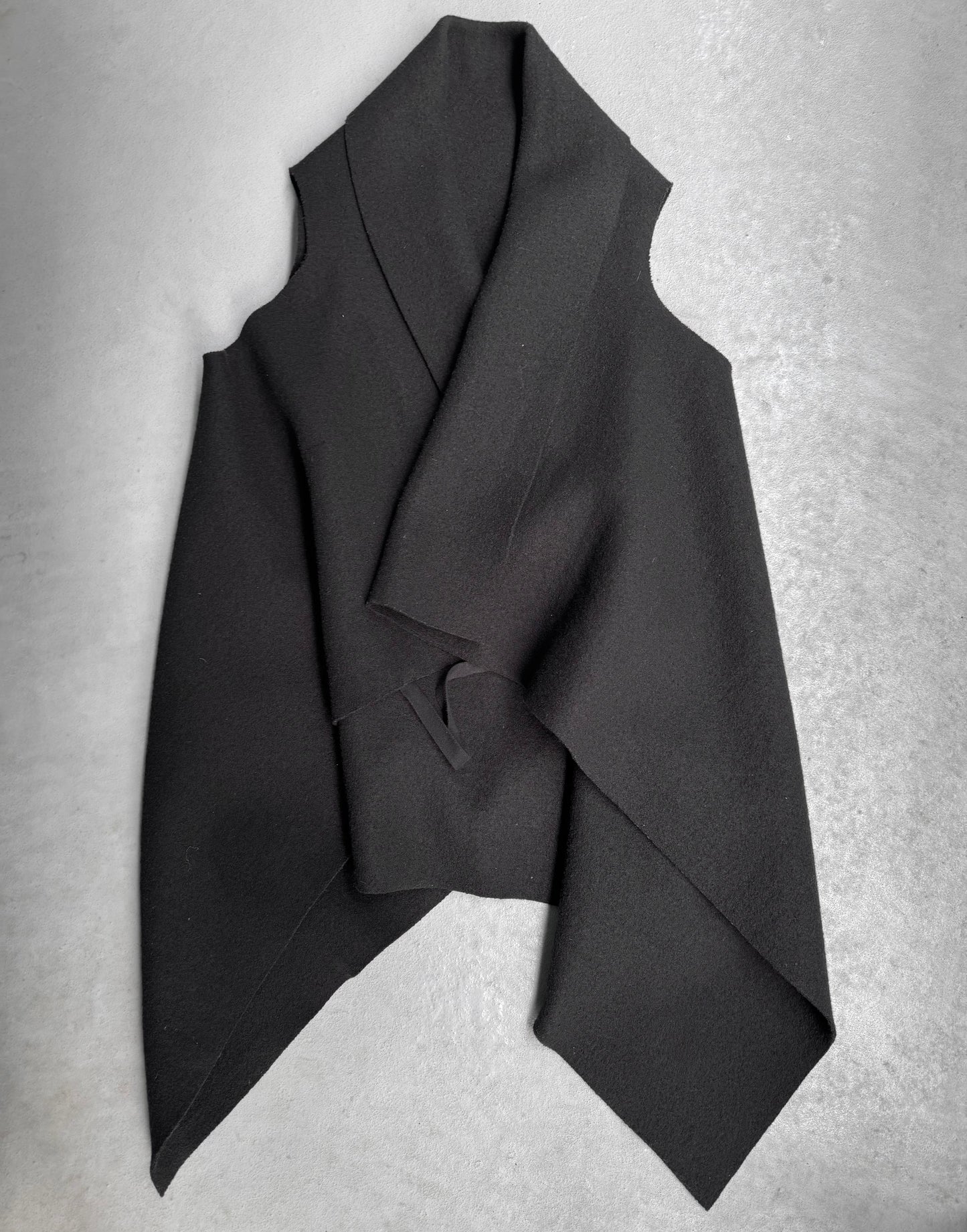 Boris Bidjan Saberi AW16 Boiled Wool Draped Vest