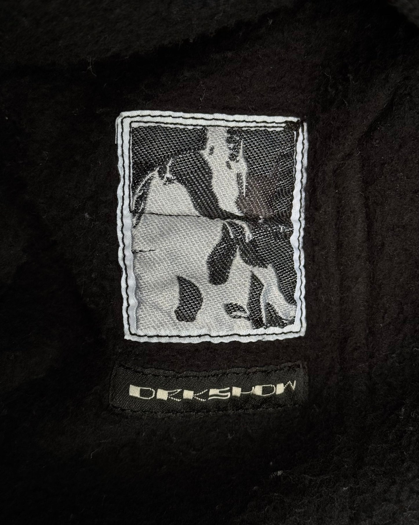 Rick Owens DRKSHDW SS20 “TECUATL” Patch Fleece Gimp Hoodie