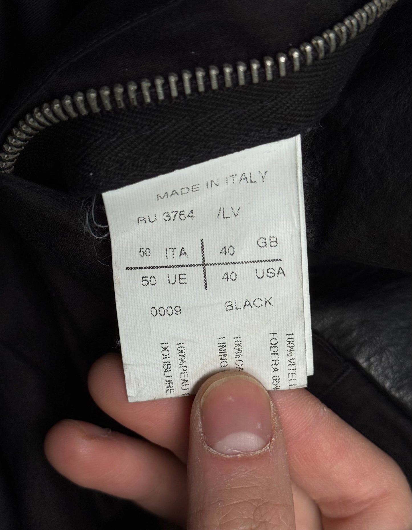 Rick Owens SS12 “NASKA” Calfskin Leather ‘Stooges’ Biker Jacket