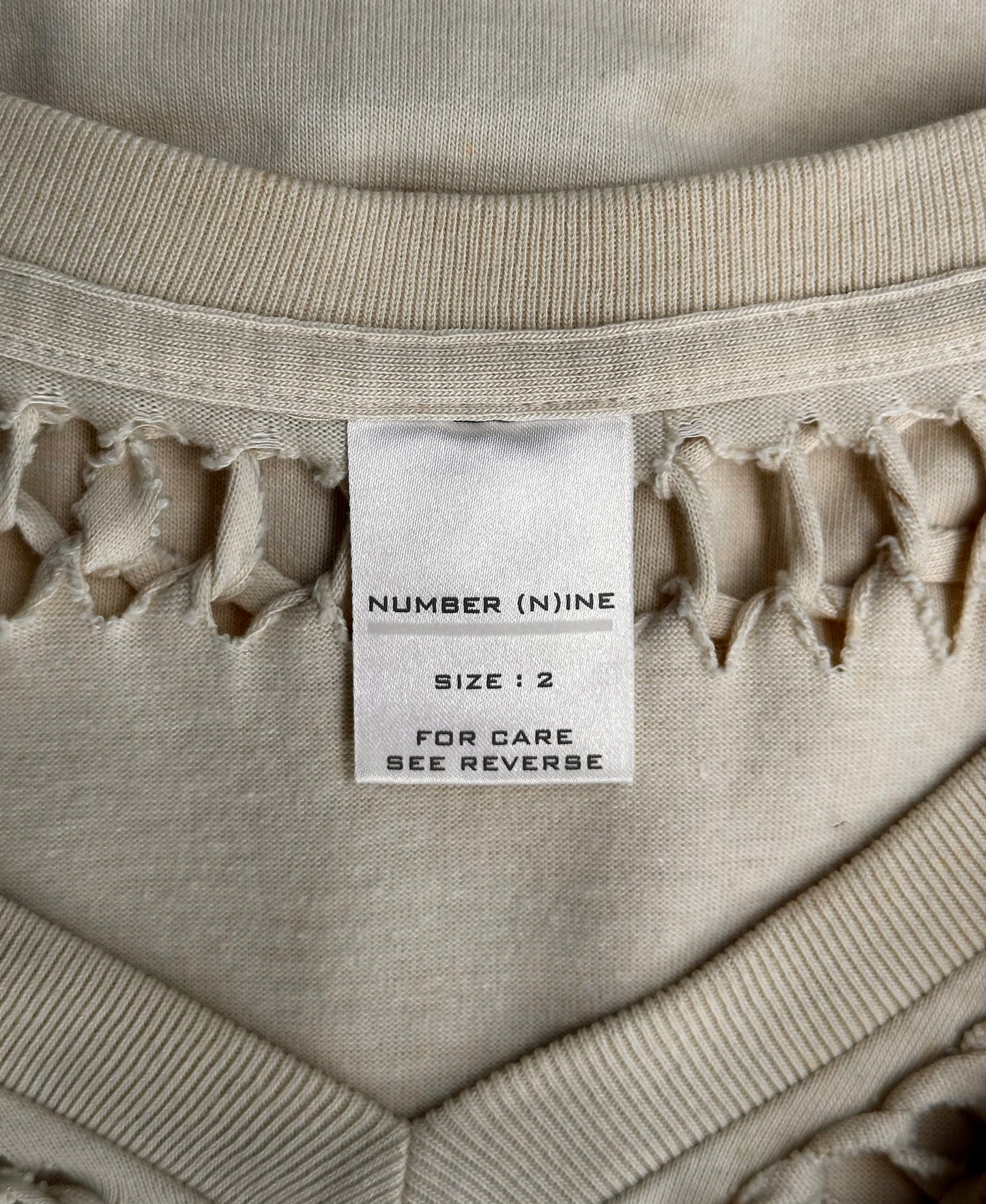 Number (N)ine SS07 “About a Boy”Braided Cut-out Nude Long-sleeves