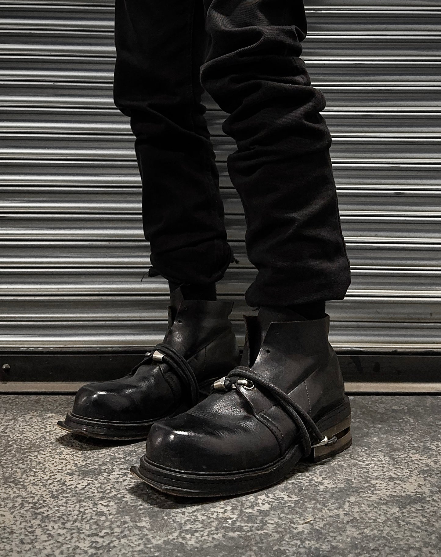 Dirk Bikkembergs AW96 Bungee Metal Heel Leather Derbies