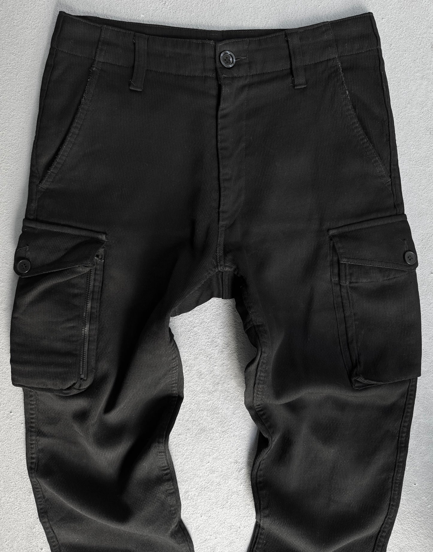 sophnet. Early 00s Wool Gabardine Bootcut Cargo Pants