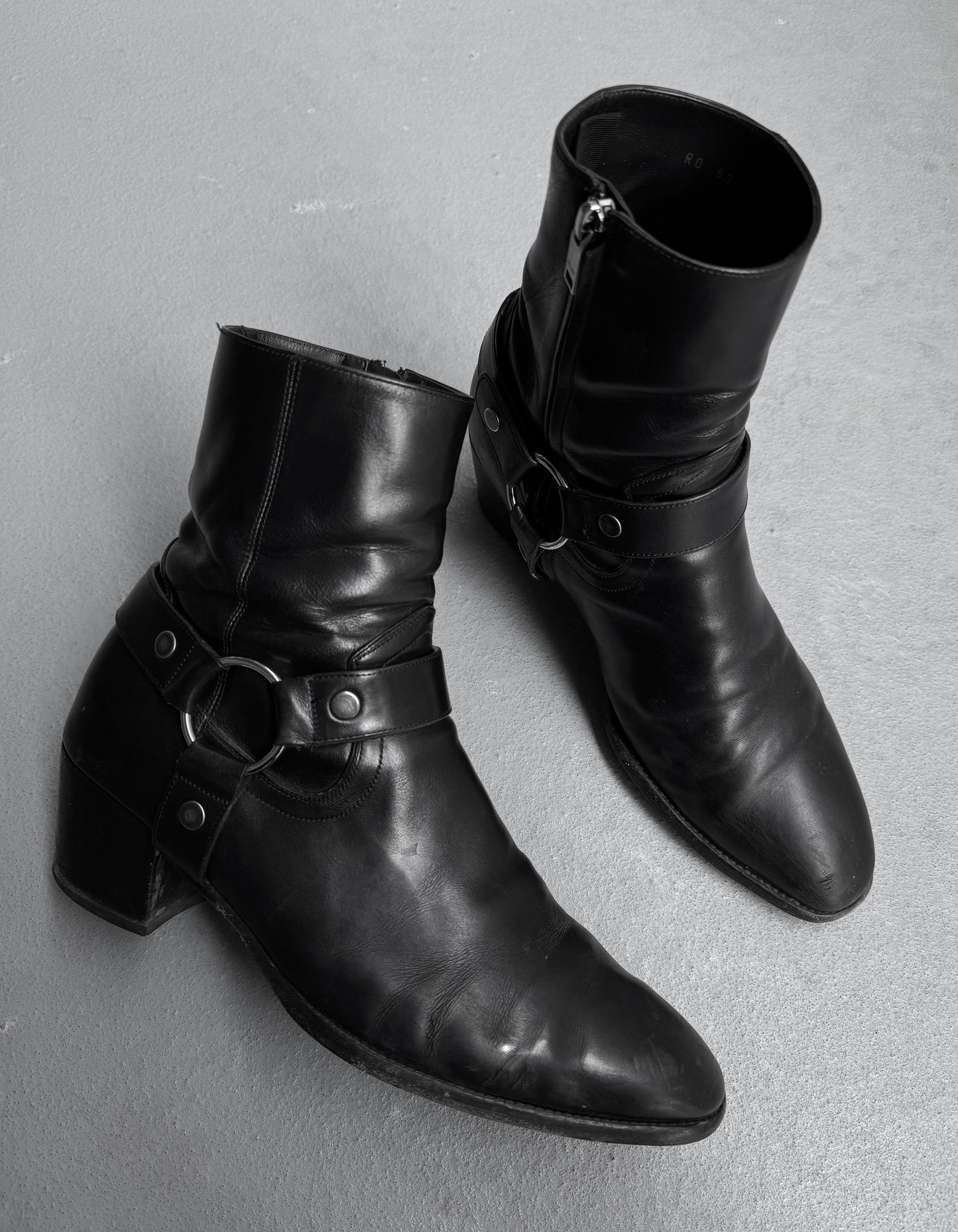 Saint Laurent Paris SS20 Black Leather ‘Wyatt’ Buckle Boots