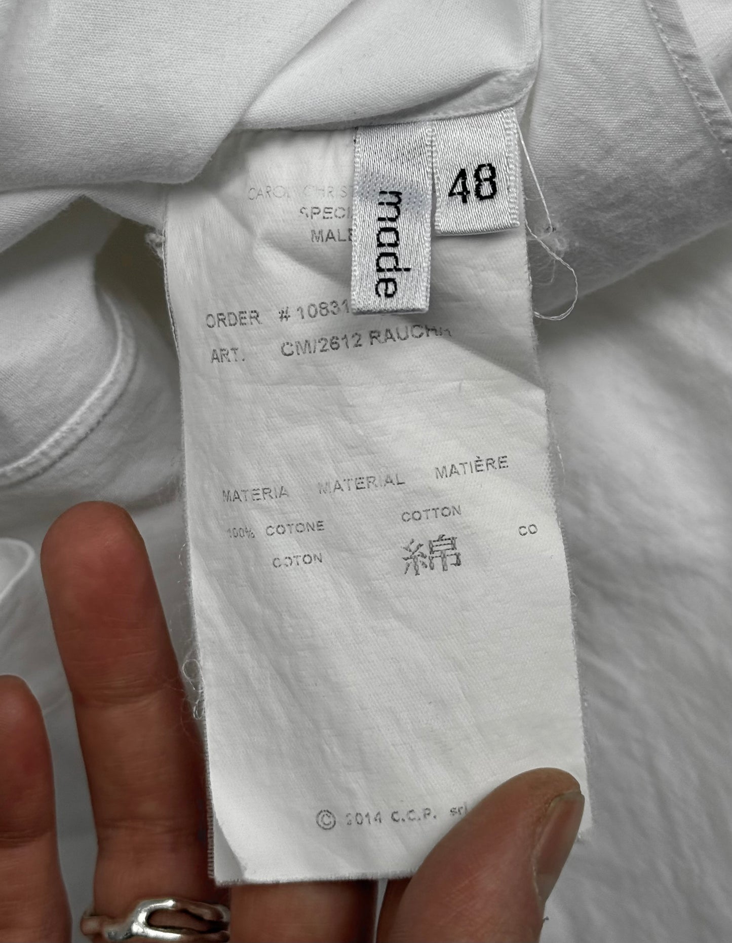 Carol Christian Poell 'CM/2612 RAUCH/1' White Dead-End Button-Up Shirt