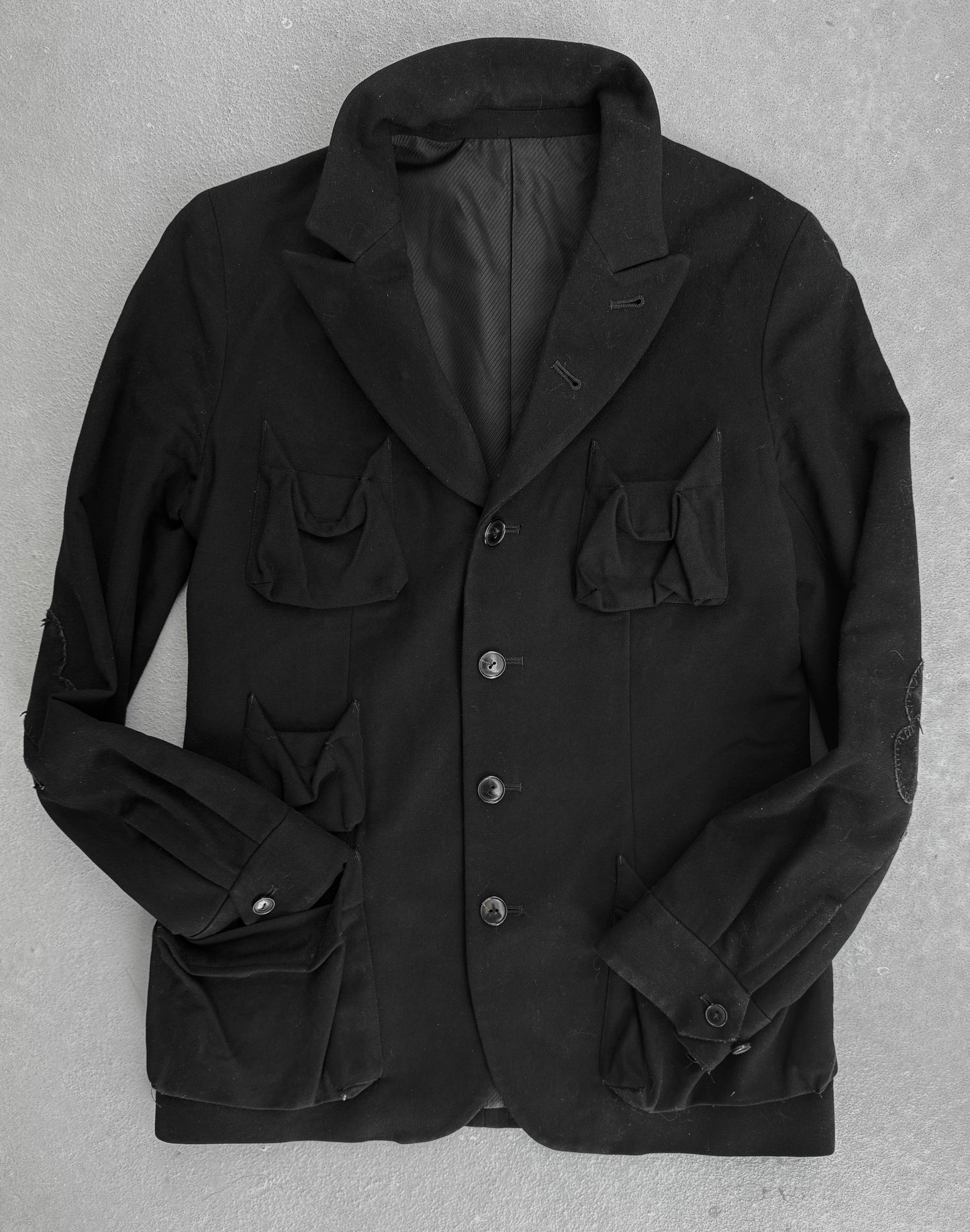Number (N)ine Wool AW06 "NOIR" Four Leaf Clover Patch Pocket Blazer