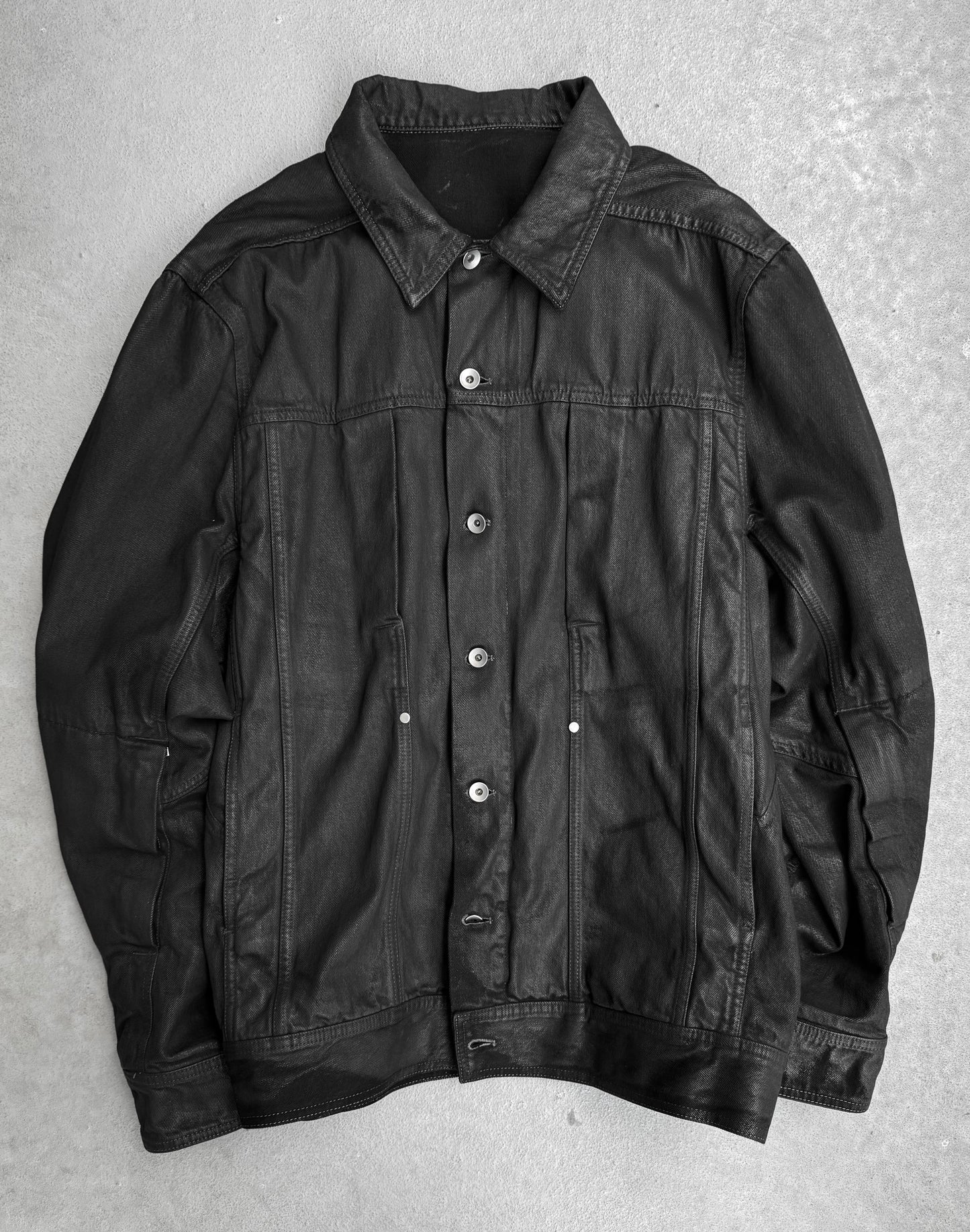 Rick Owens SS24 "LIDO" Jumbo Waxed Denim Worker Jacket