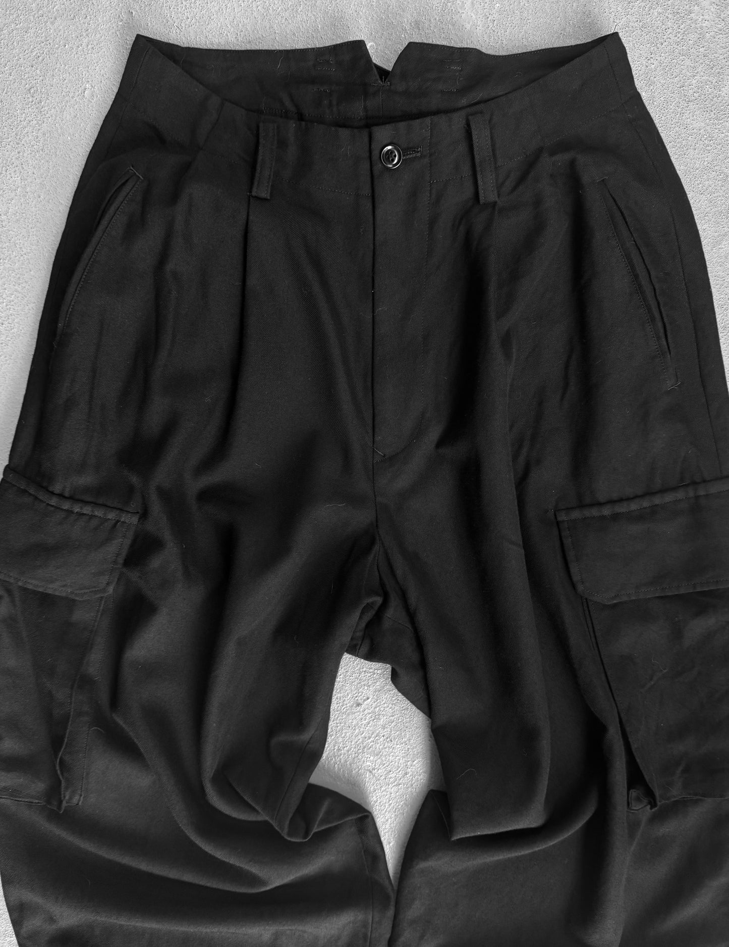 Y's by Yohji Yamamoto SS16 Pleated Wide Leg Cargo Pants
