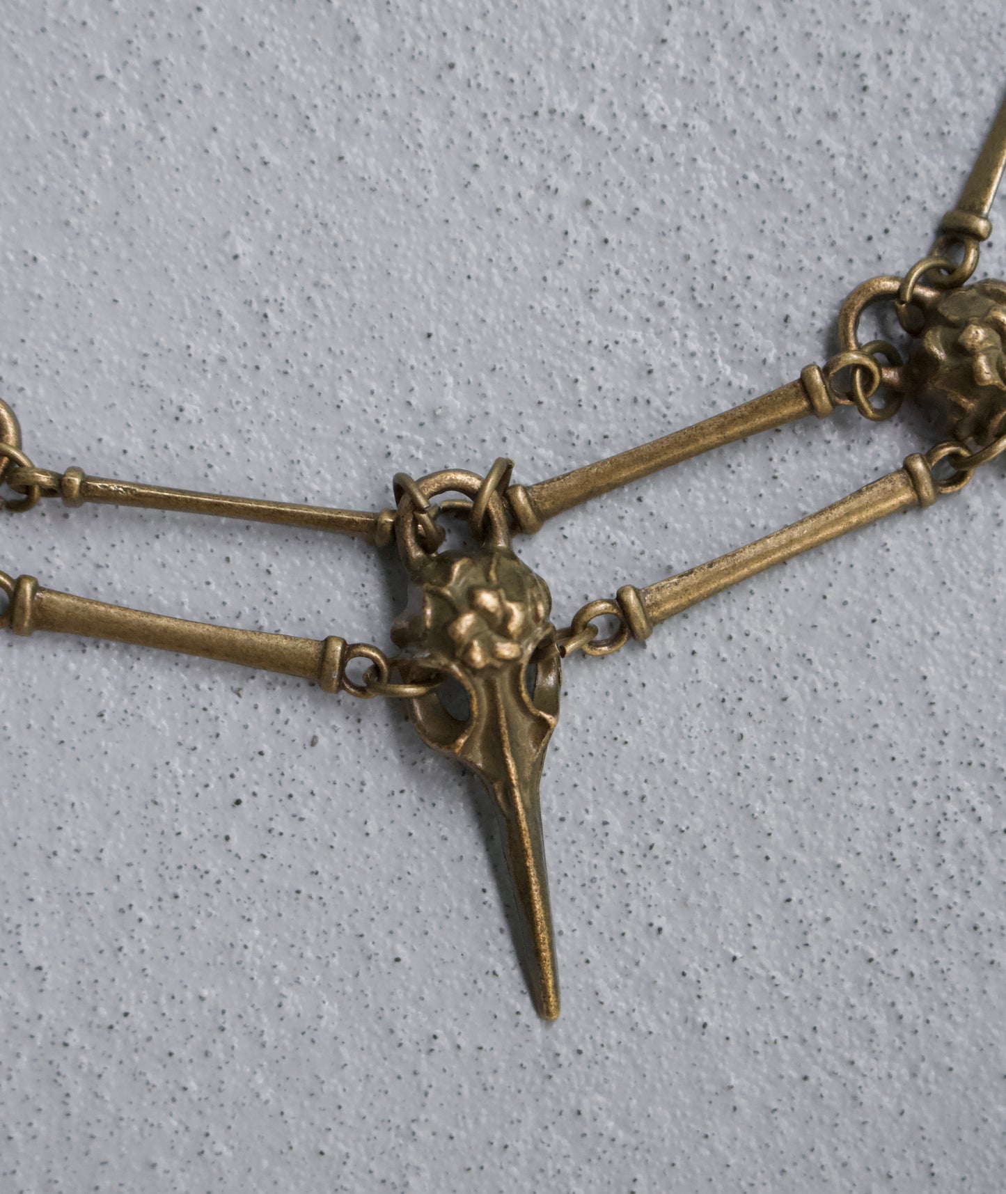 90s Japanese Antique ‘Steampunk’ Spike Brass Choker/ Necklace