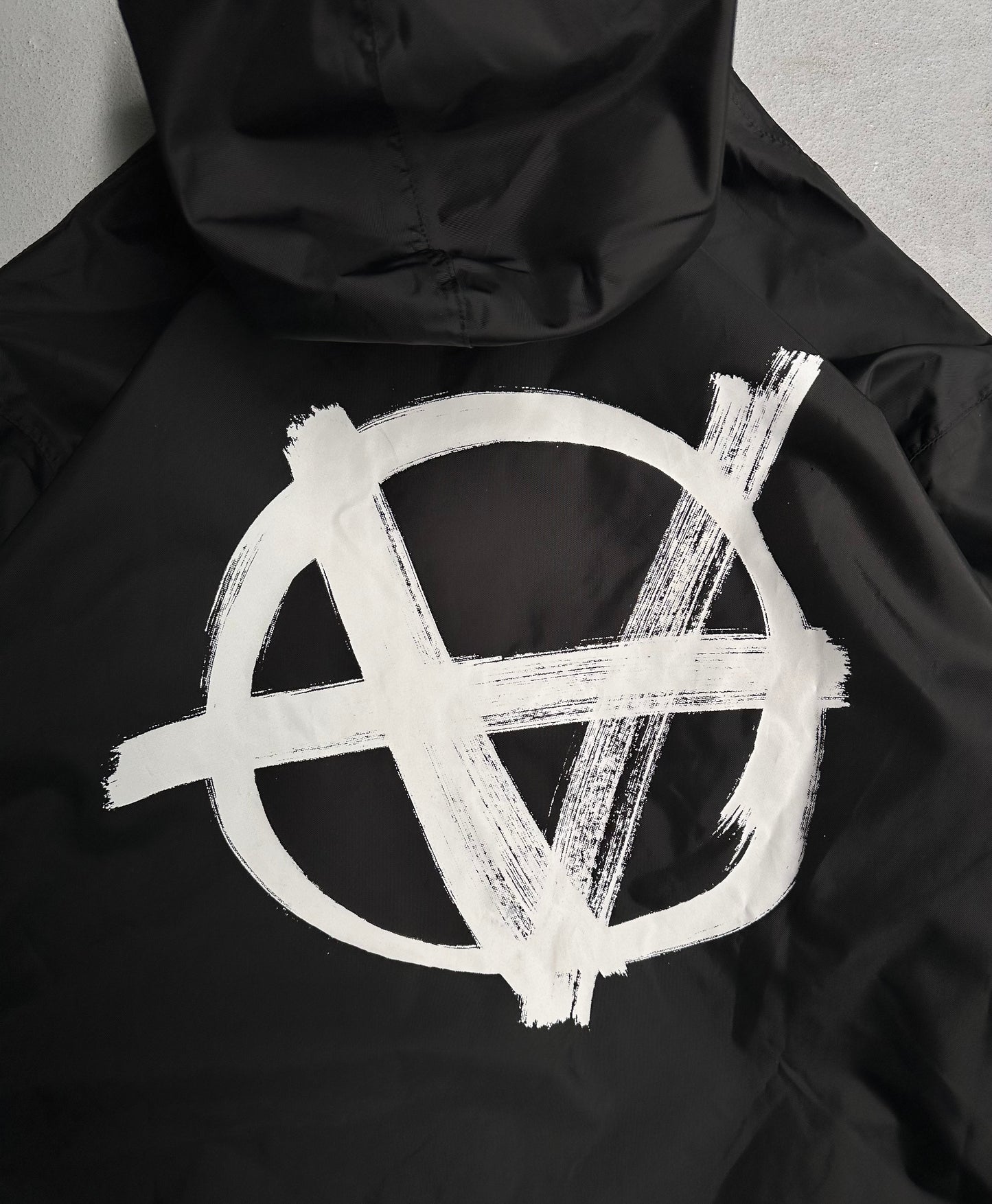 VETEMENTS AW20 ‘Anarchy’ Graphic Nylon Raincoat