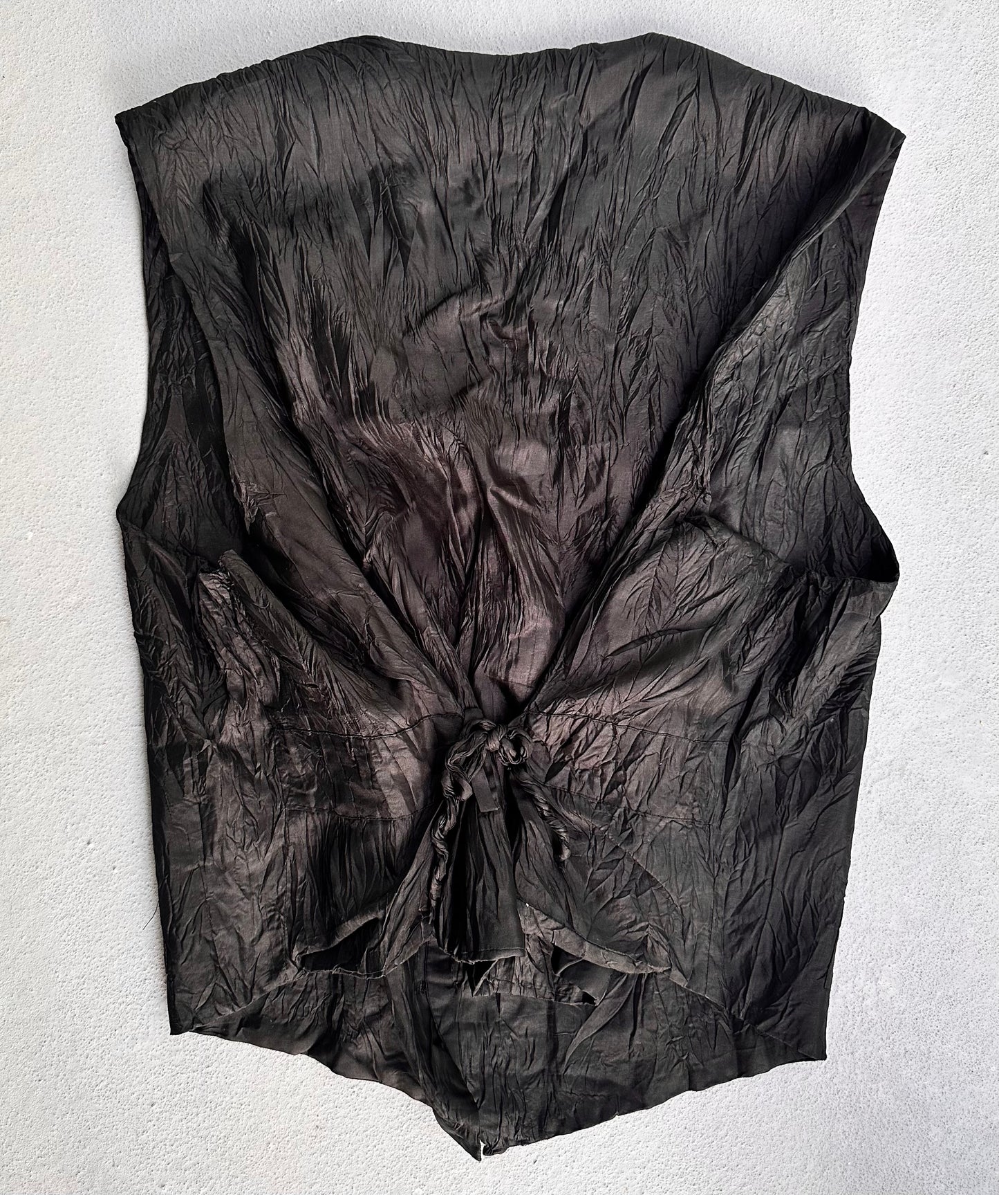 Issey Miyake Men SS97 Black Wrinkle Pleated Vest