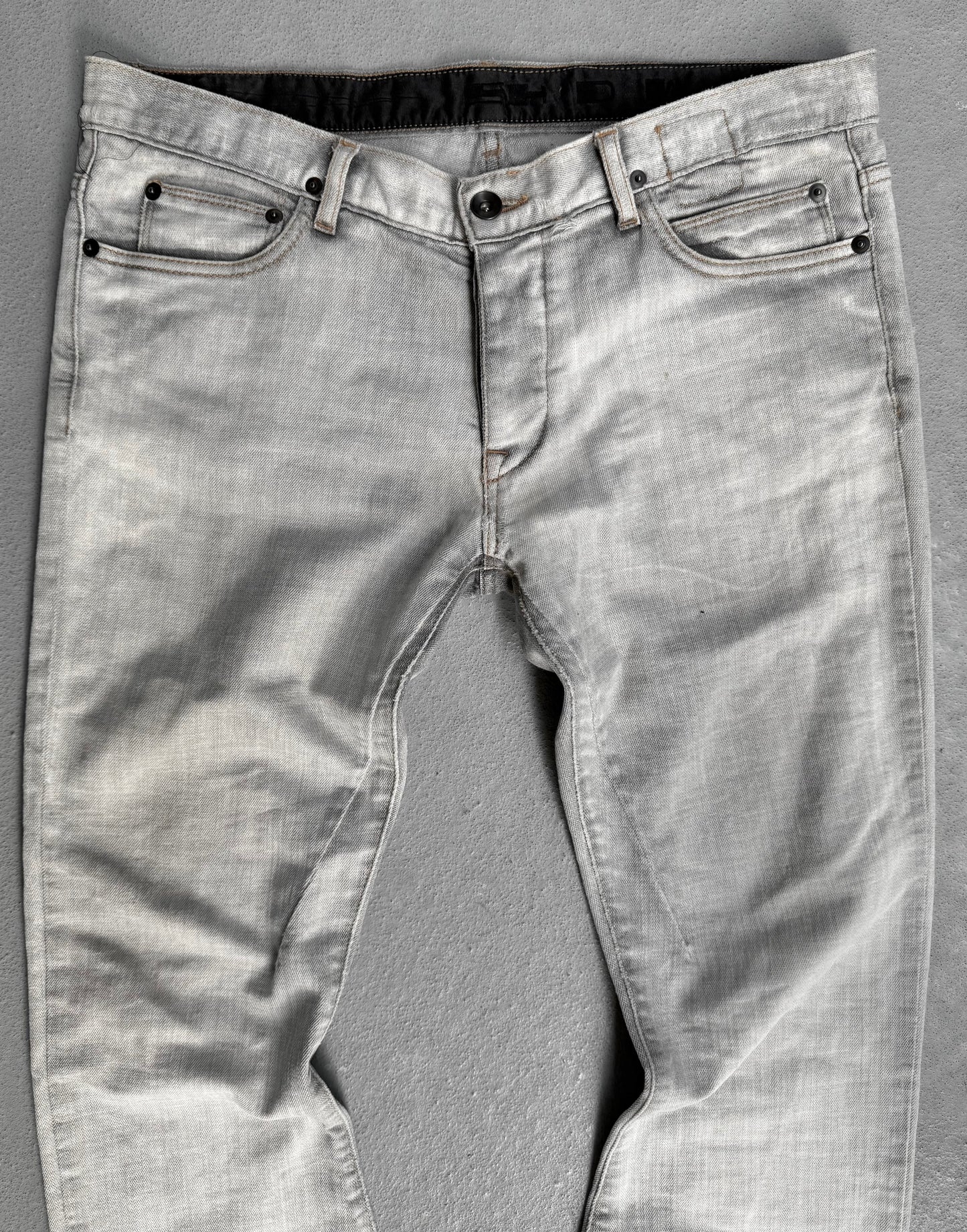 Rick Owens DRKSHDW AW06 “DUSTULATOR” Pearl ‘Bias’ Flare Bootcut Denim