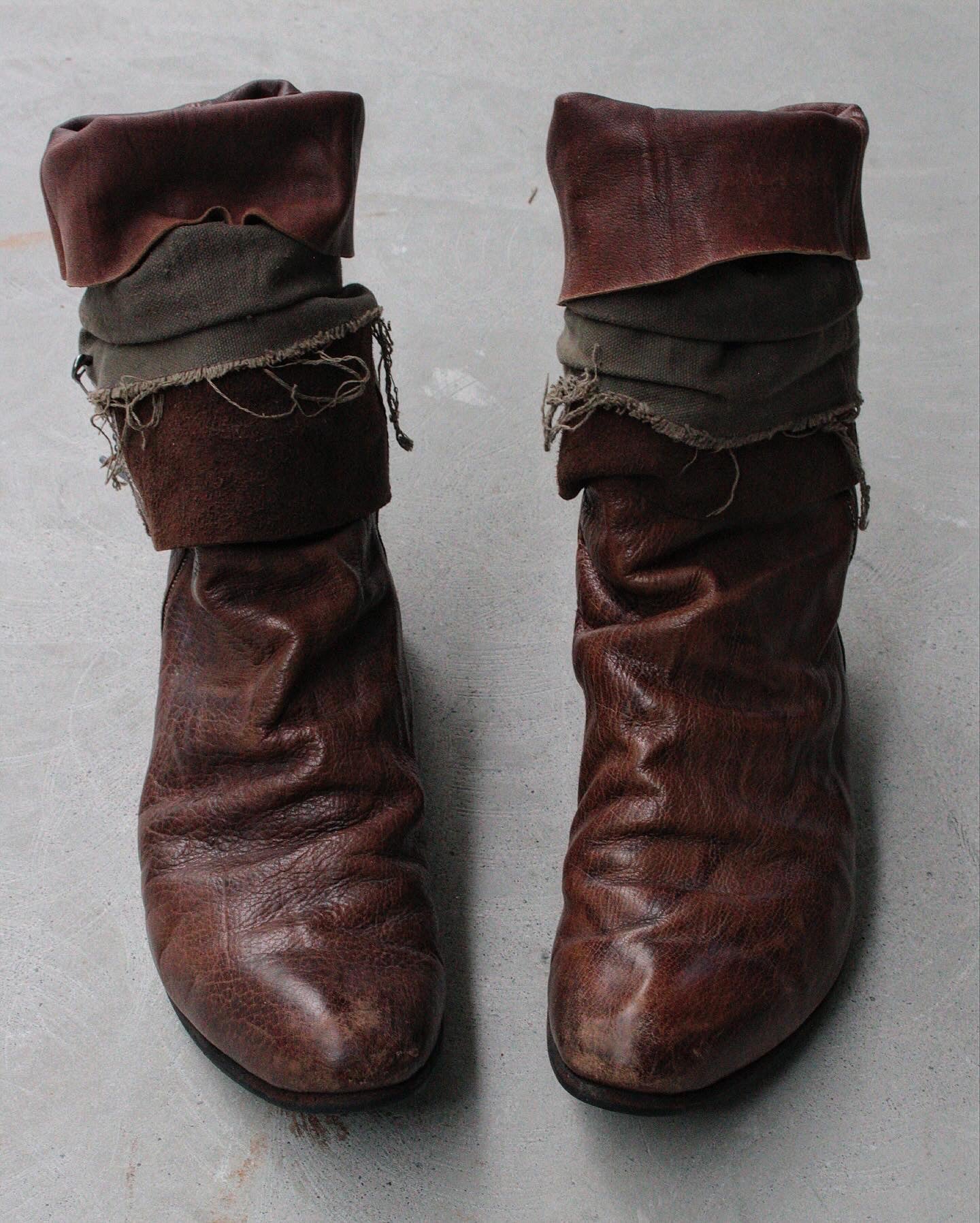MiharaYasuhiro AW04 Layered Draped Leather Pirate Boots