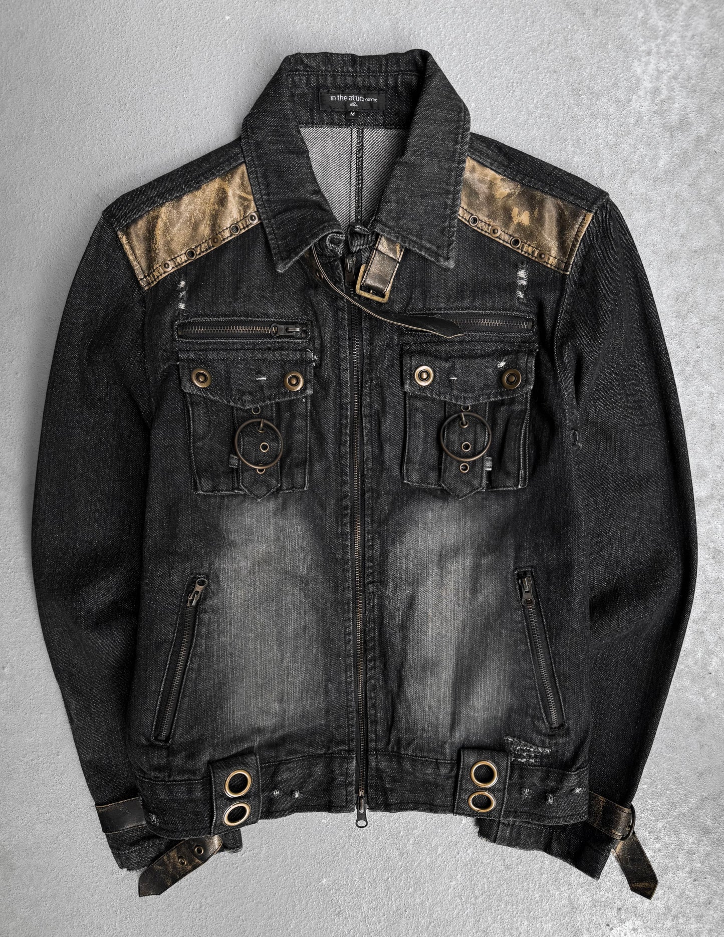 InTheAttic Early 00s Cargo Pockets Denim Trucker Jacket