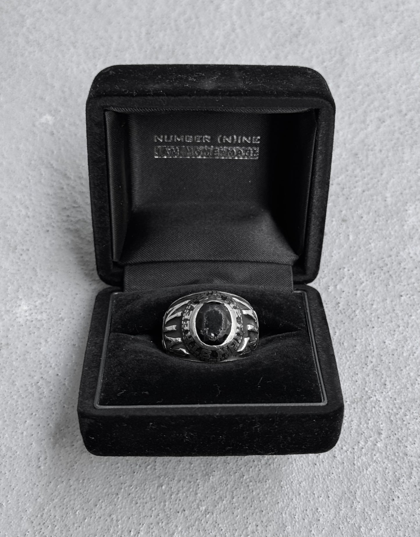Number (N)ine x JAM HOME MADE Early 00s Sapphire Championship Silver Ring