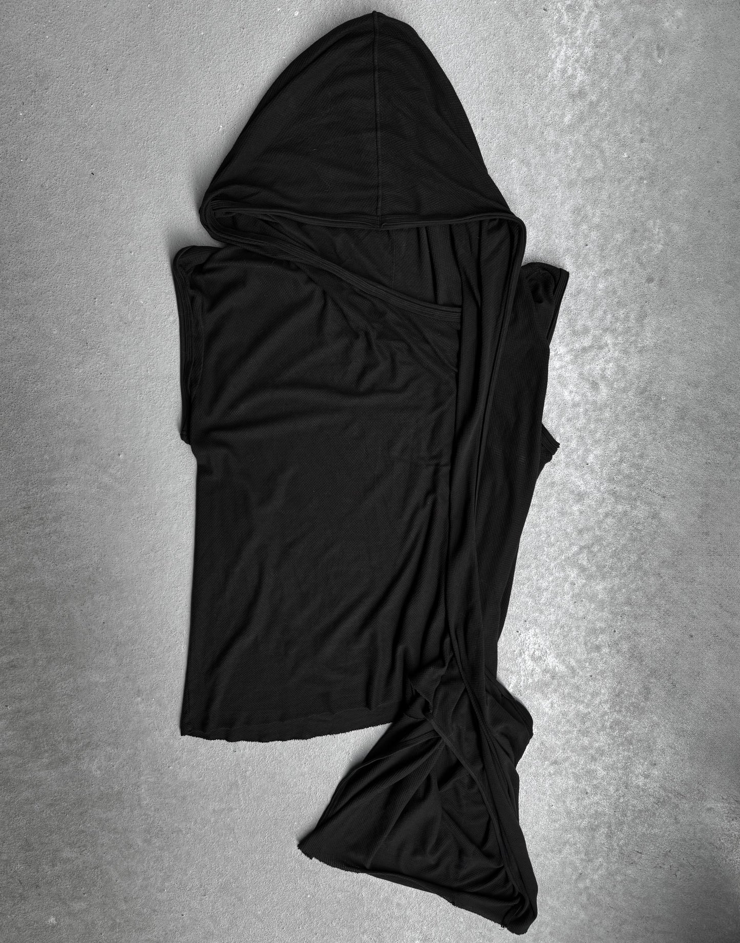 MA_Julius SS12 “edge;” Asymmetrical Druid Hooded Tank Top