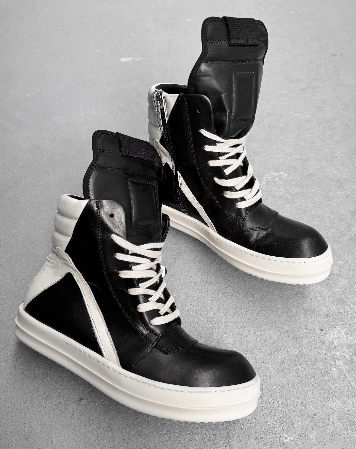 Rick Owens AW16 “MASTODON” Horse Leather Geobasket Sneakers