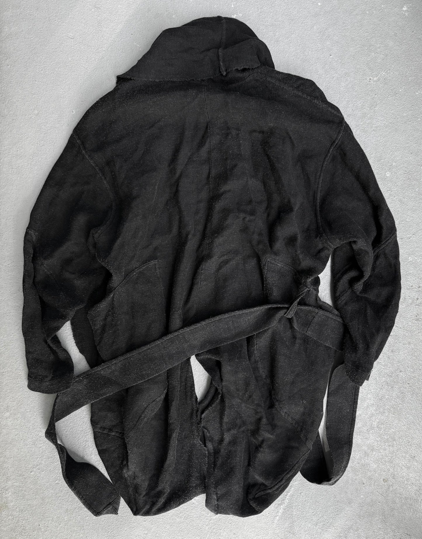DAMIR DOMA AW10 Black Wool-blend Robe Infinity Cardigan