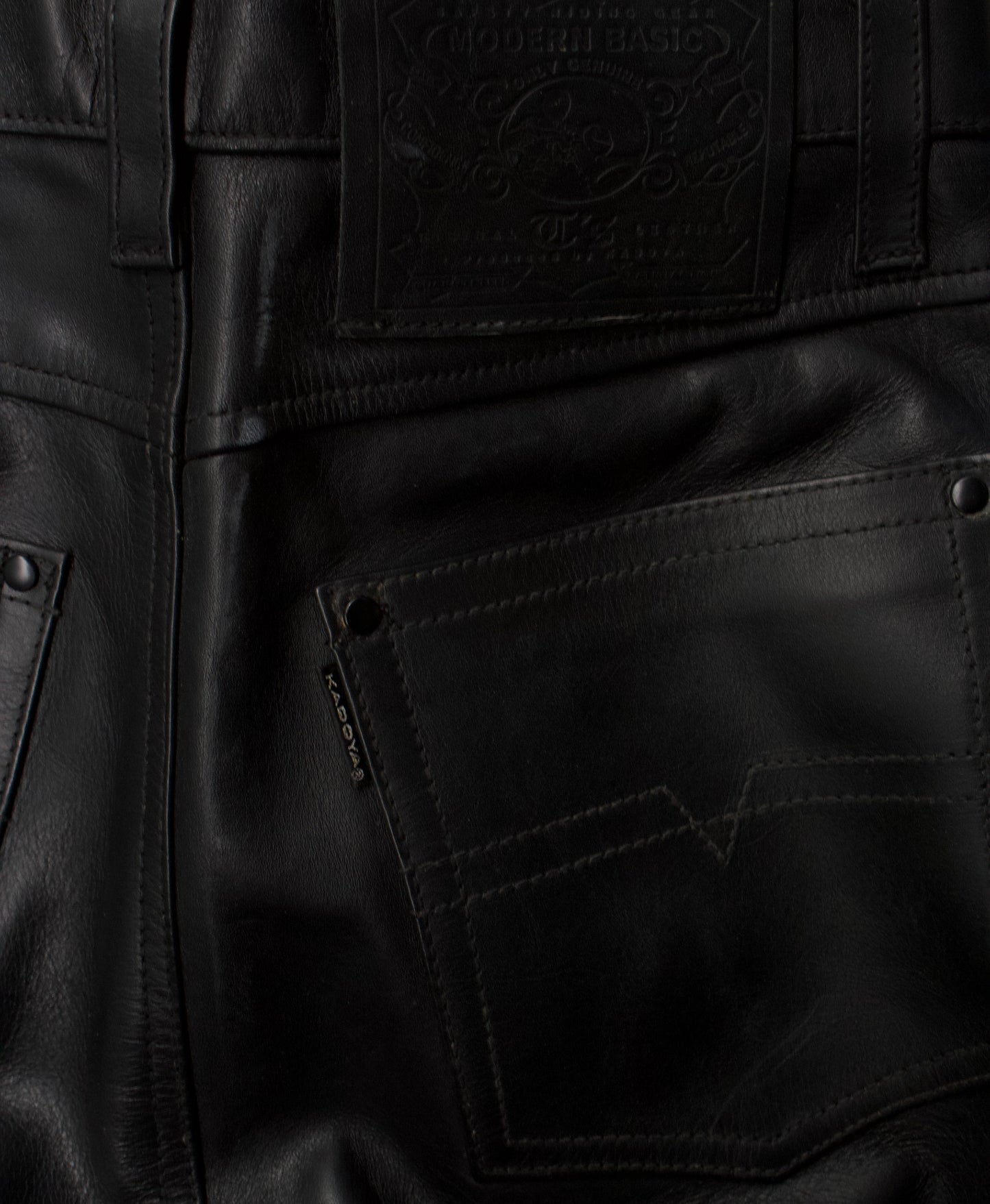 KADOYA K’s Leather 00s Bootcut Leather Motorcycle Pants