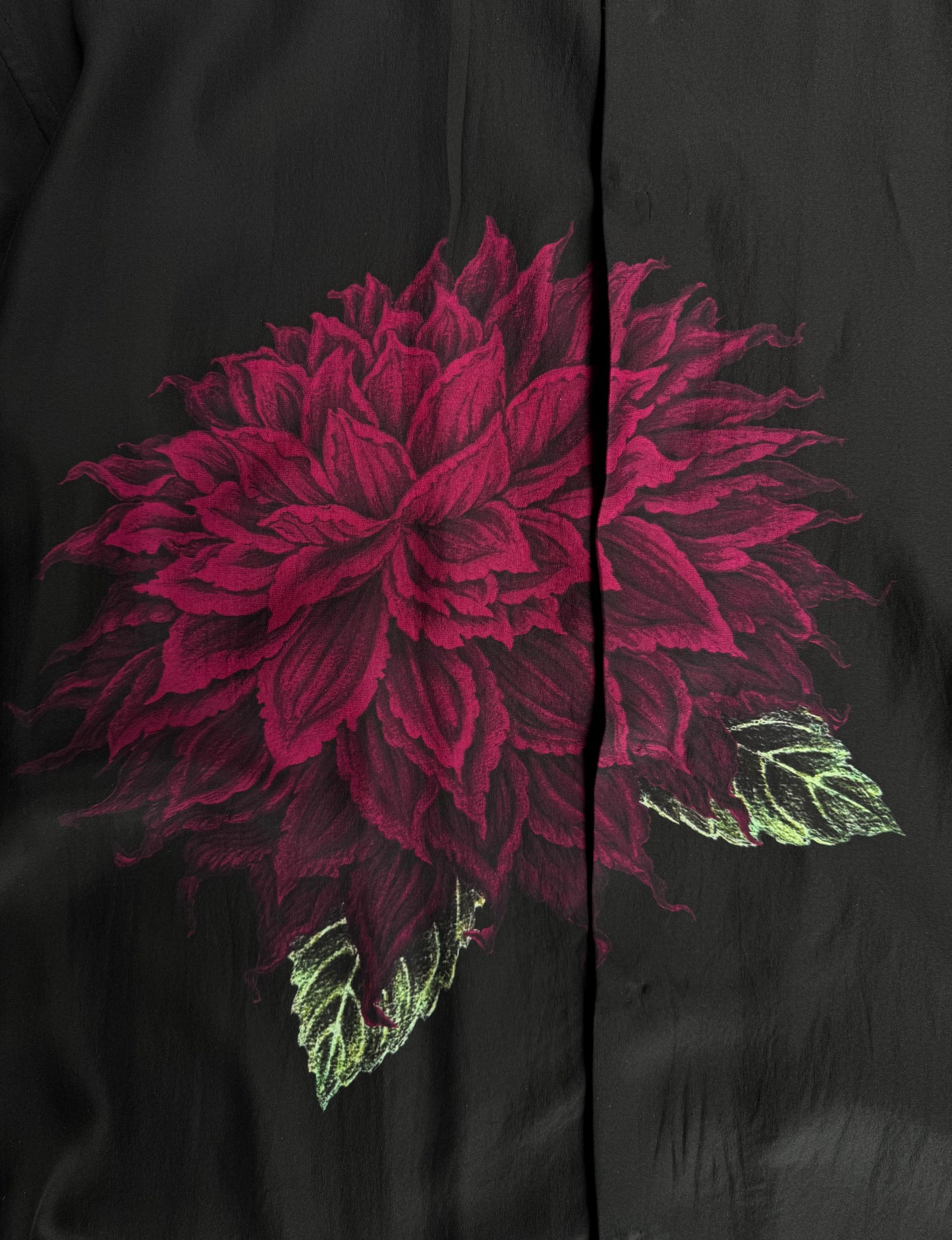 Yohji Yamamoto POUR HOMME SS22 ‘Dahlia’ Flower Printed Silk Button-up Shirt