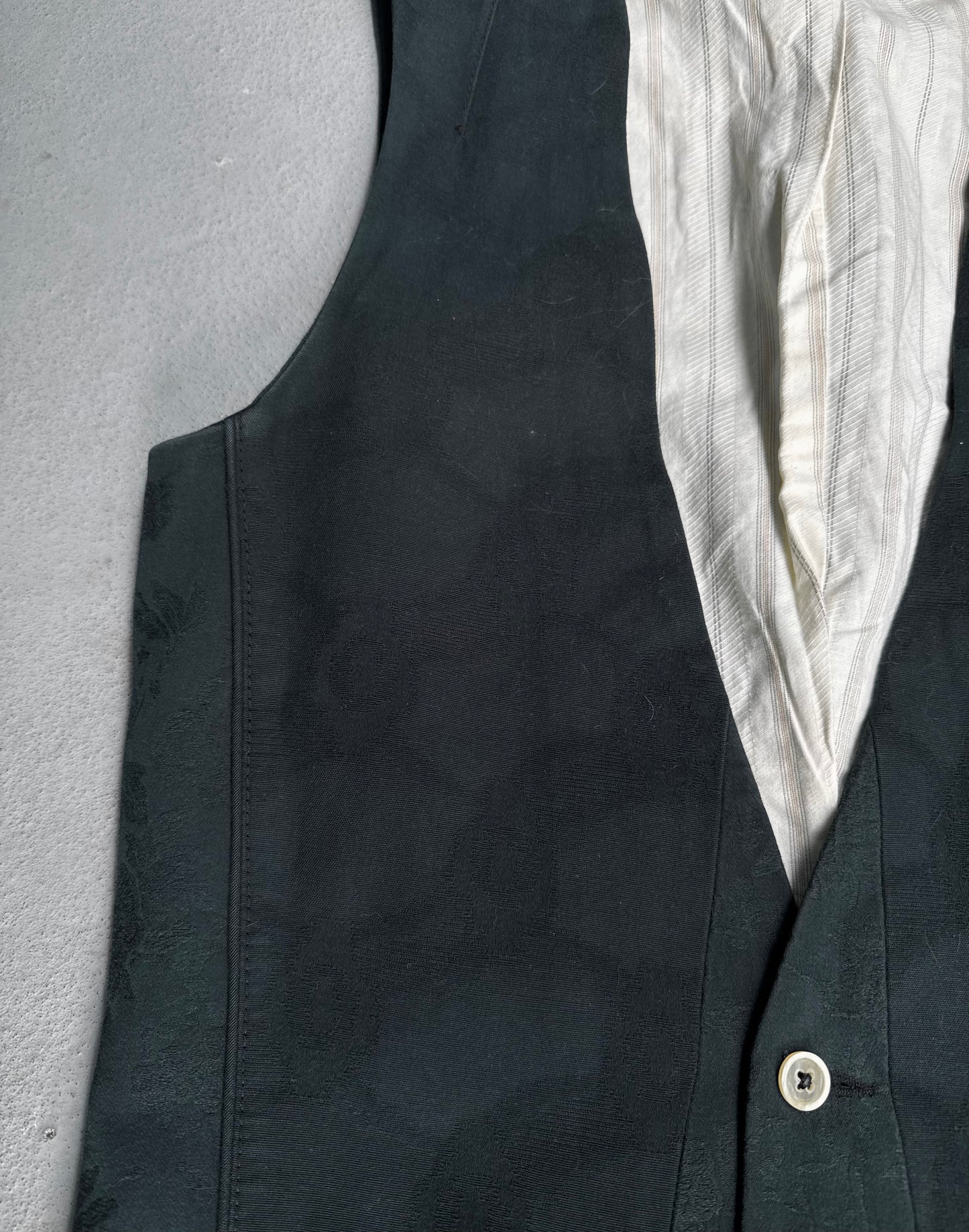 Ann Demeulemeester SS12 Jacquard Two-Button Vest