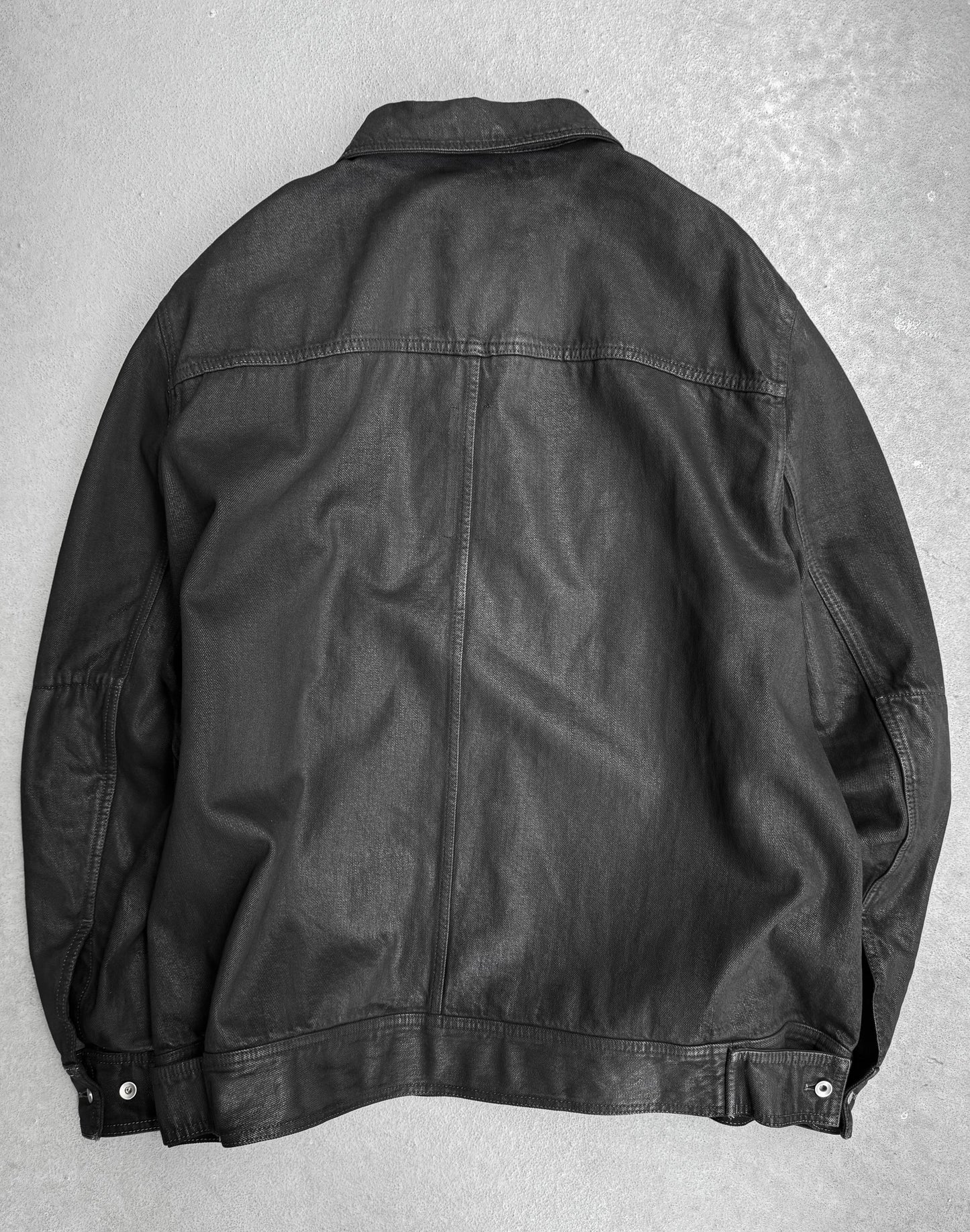 Rick Owens SS24 "LIDO" Jumbo Waxed Denim Worker Jacket