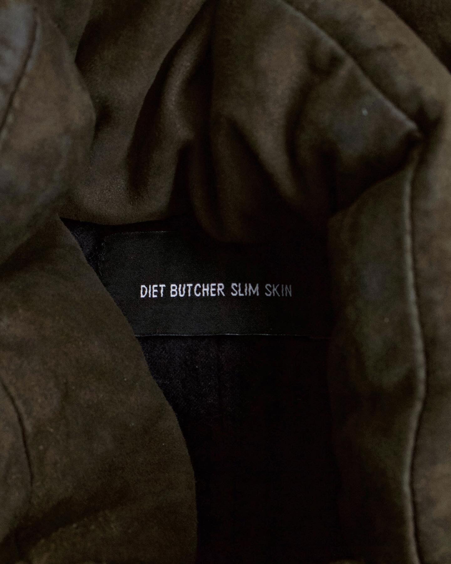 Diet Butcher Slim Skin AW09 “Strange Birds” Asymmetrical Sheep Suede Convertible Down Jacket