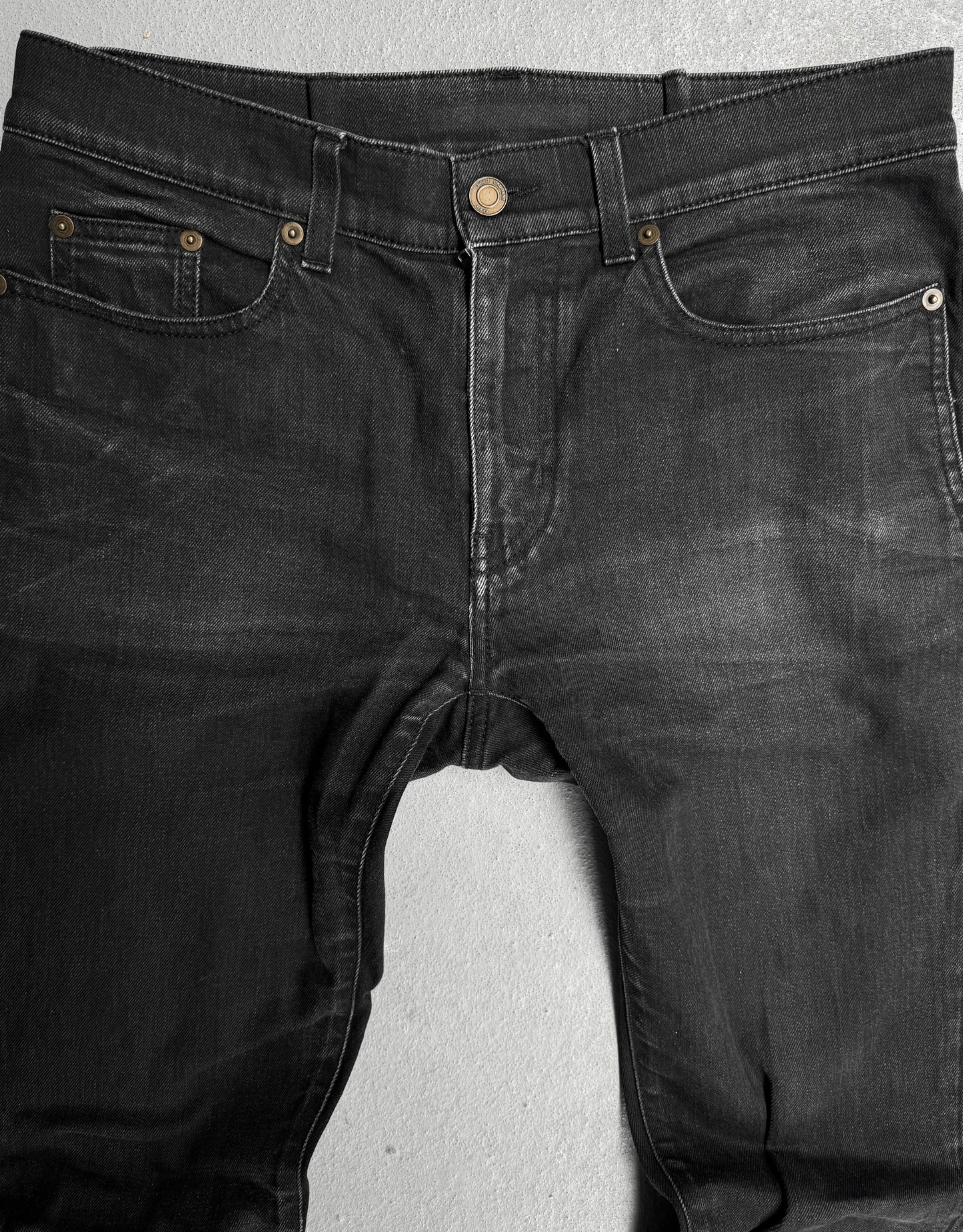 Saint Laurent Paris SS21 ‘D02’ Washed Grey Skinny Denim