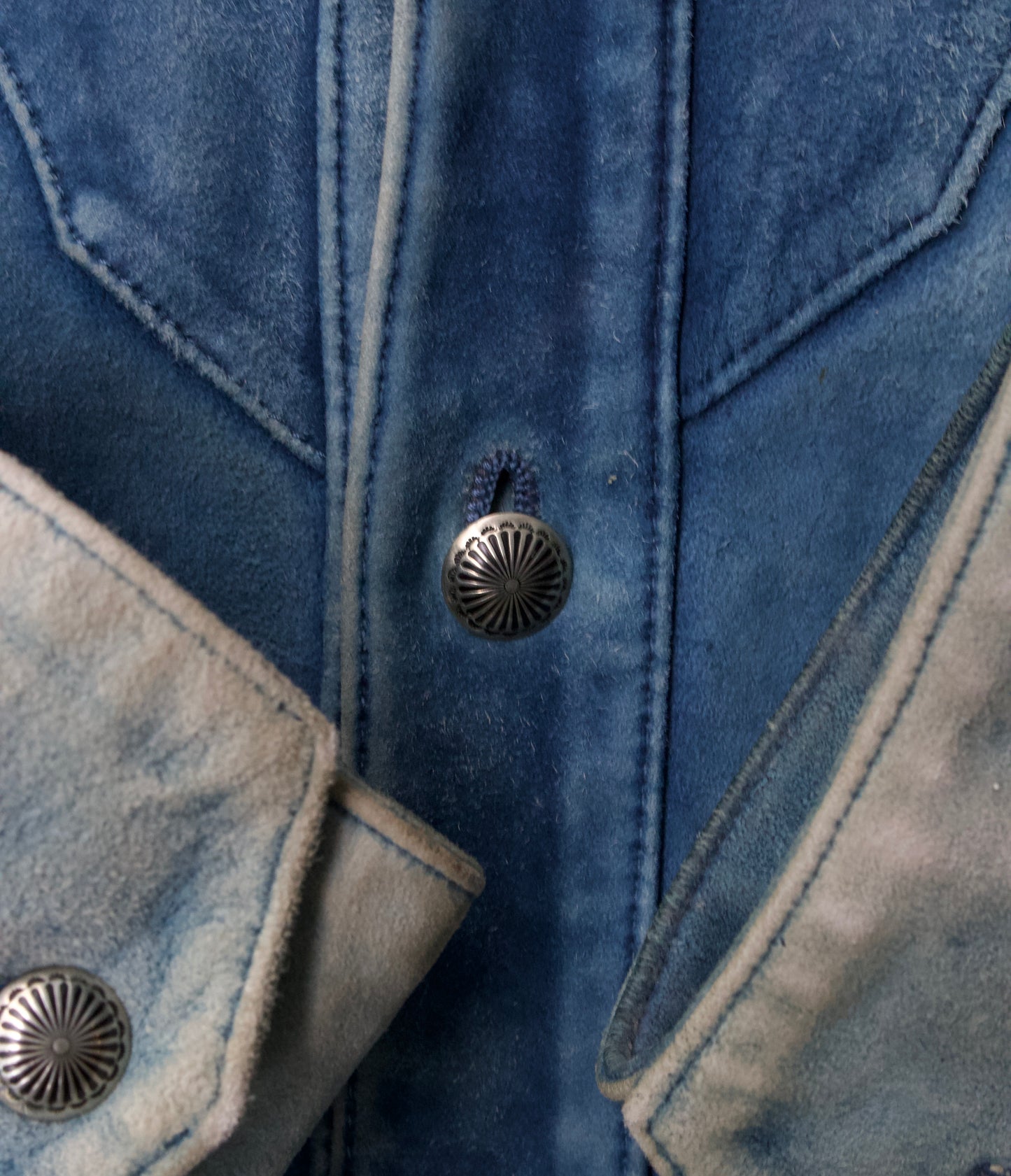 Isamu Katayama “BACKLASH” SS12 Stone Wash Calfskin Suede Leather Western Shirt