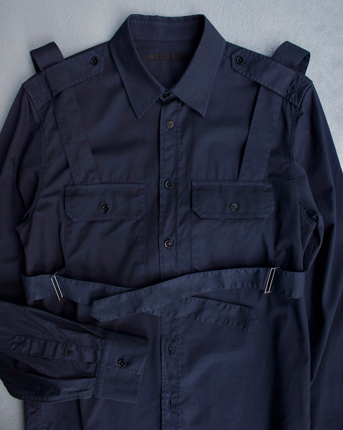 Helmut Lang 00s ‘Bondage’ Buckle Harness Dress Shirt