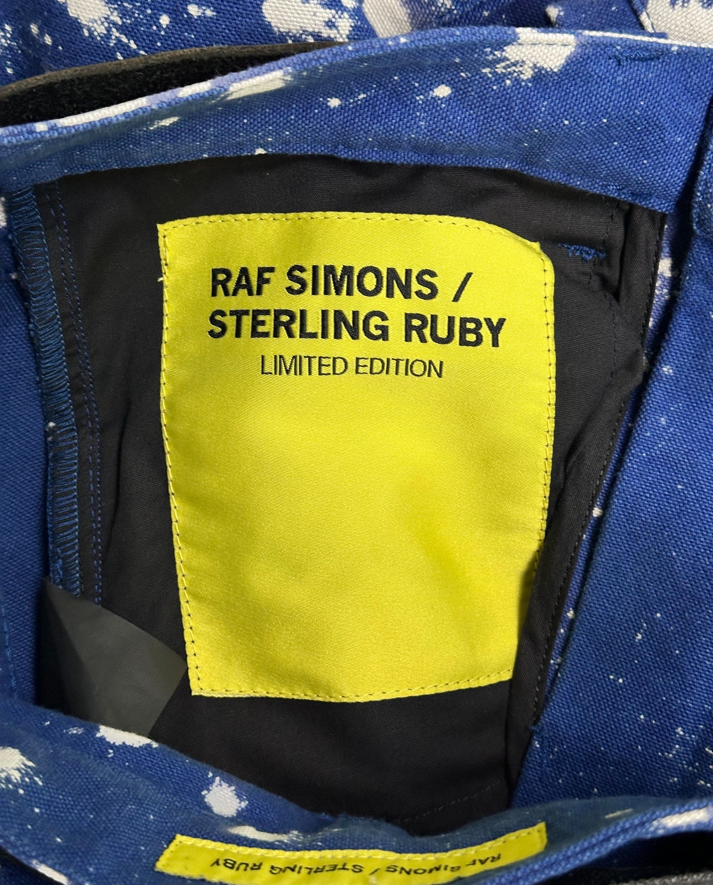 RAF SIMONS x Sterling Ruby AW14 Limited Edt. *1-of-50* Hand-bleached Splatter Denim