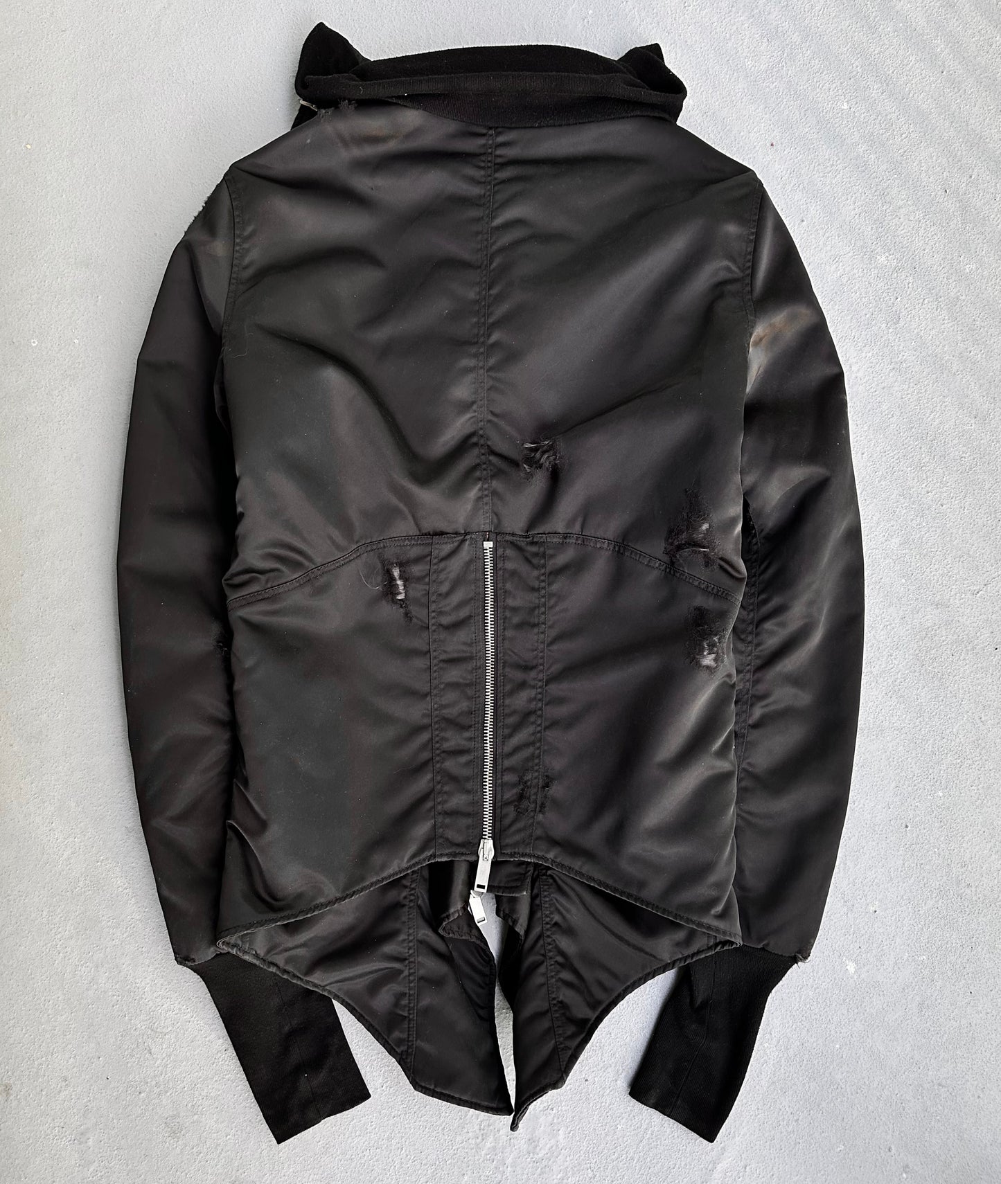 BEN TAVERNITI™ UNRAVEL PROJECT SS18 Two-way Reconstructed Upside-down Bomber Jacket