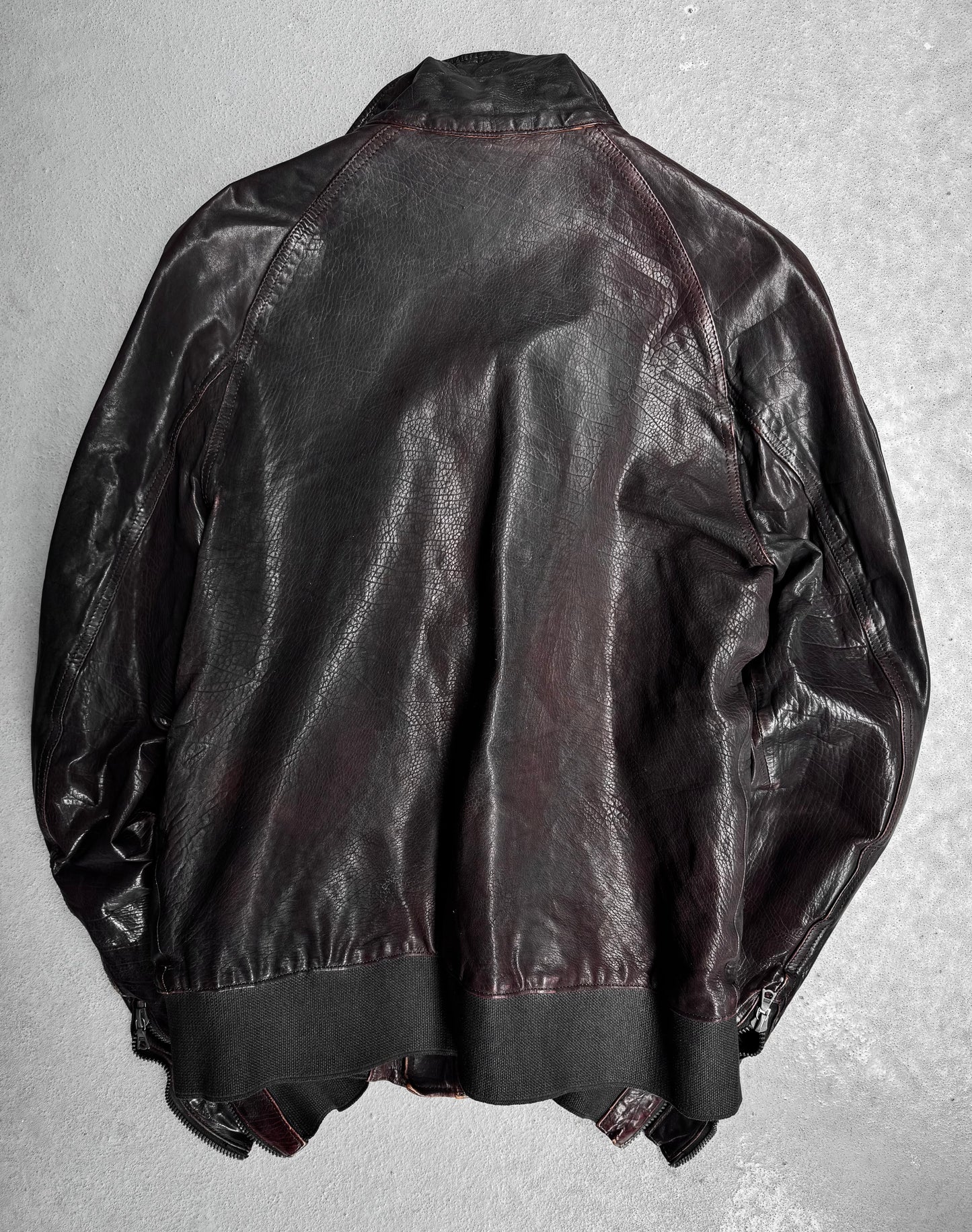 Isamu Katayama “BACKLASH” SS10 Wrinkled Cow Leather Single Rider Jacket