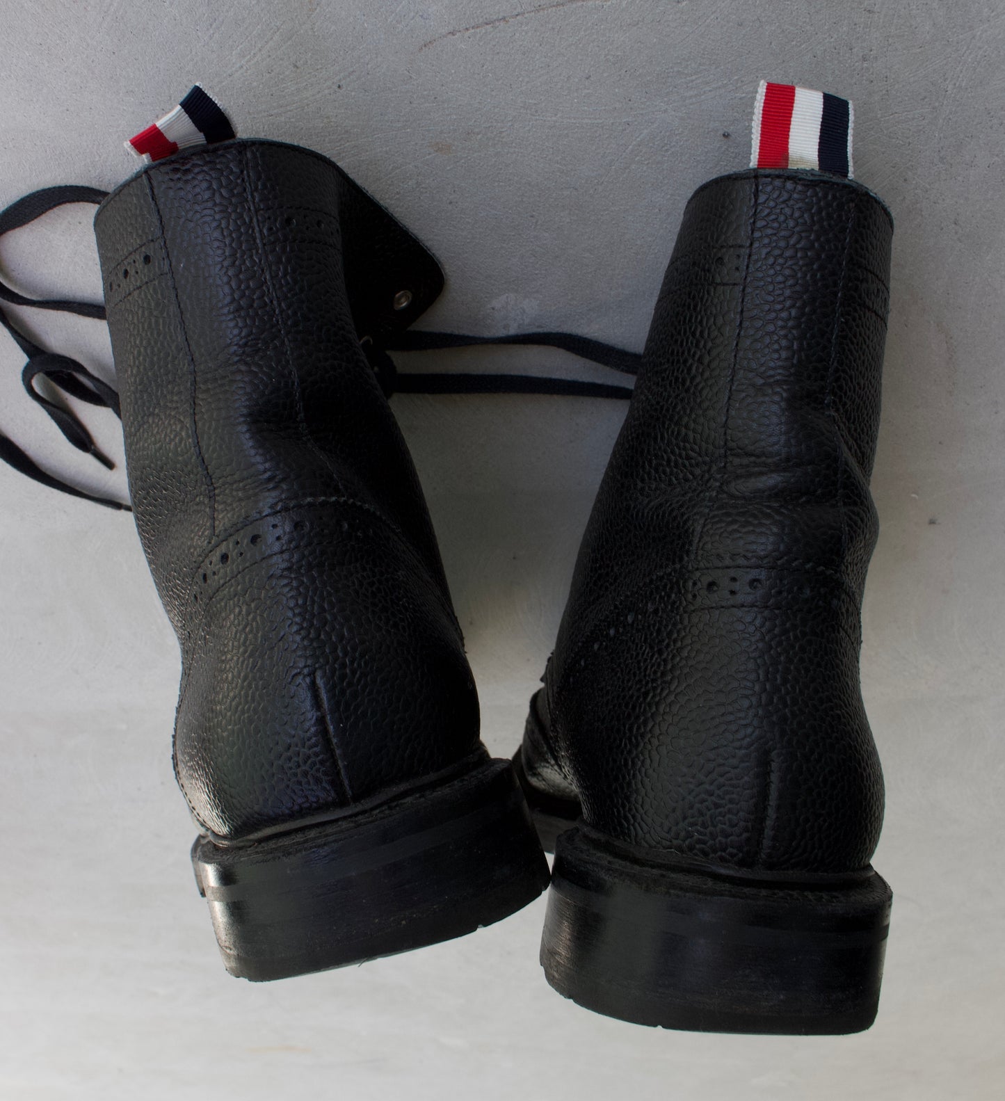 Thom Browne New York Brogue Wing-tip Leather Boots