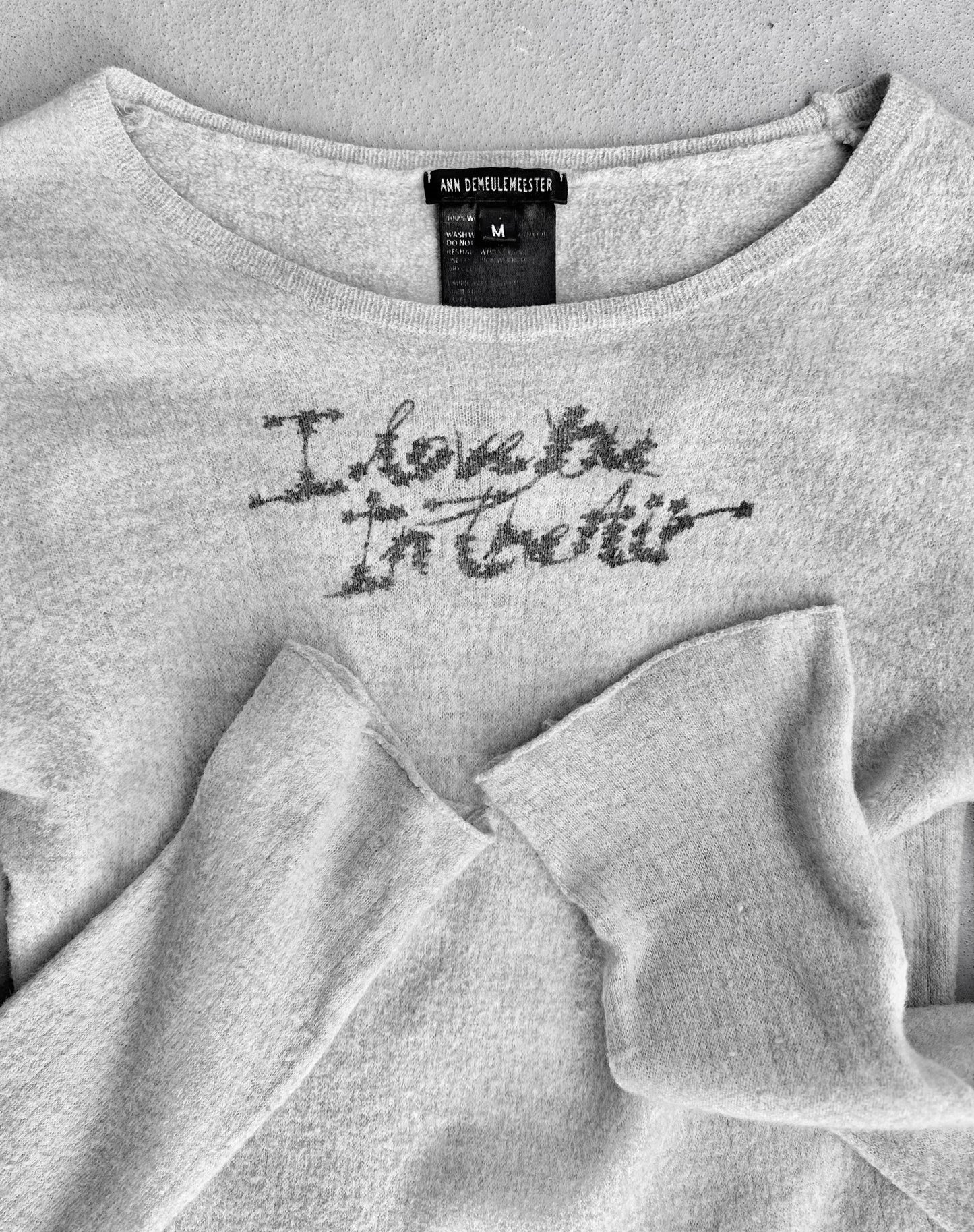 Ann Demeulemeester Early 00s ‘I Love You In The Air’ Wool Knitted Sweater