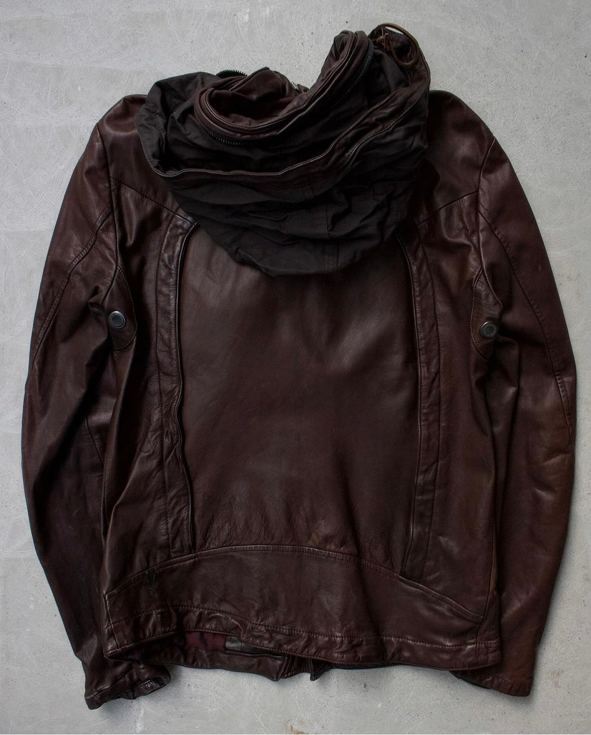 Kyoji Maruyama AW08 Cowhide Leather Multi-zip Brown Rider Jacket