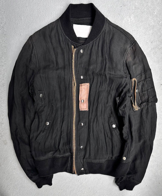 Mihara Yasuhiro *SAMPLE* MiharaYasuhiro AW09 Linen-blend Bomber Jacket | Archive Fashion Toronto