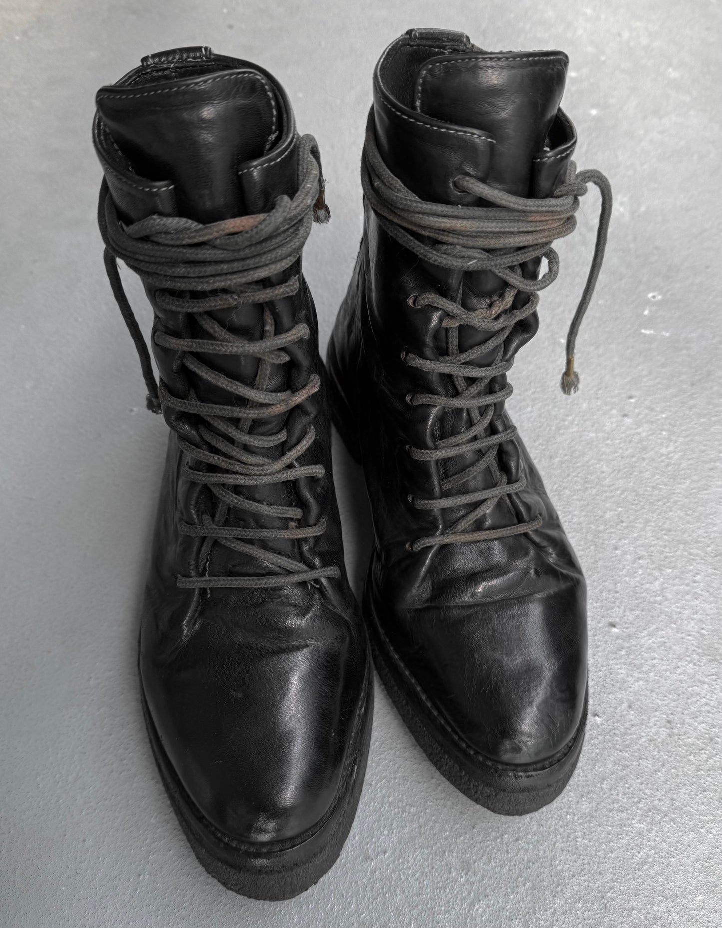 Carol Christian Poell 2010 'AM/2609-IN CORS-PTC/10' Portable Paper Dart Officer Combat Boots