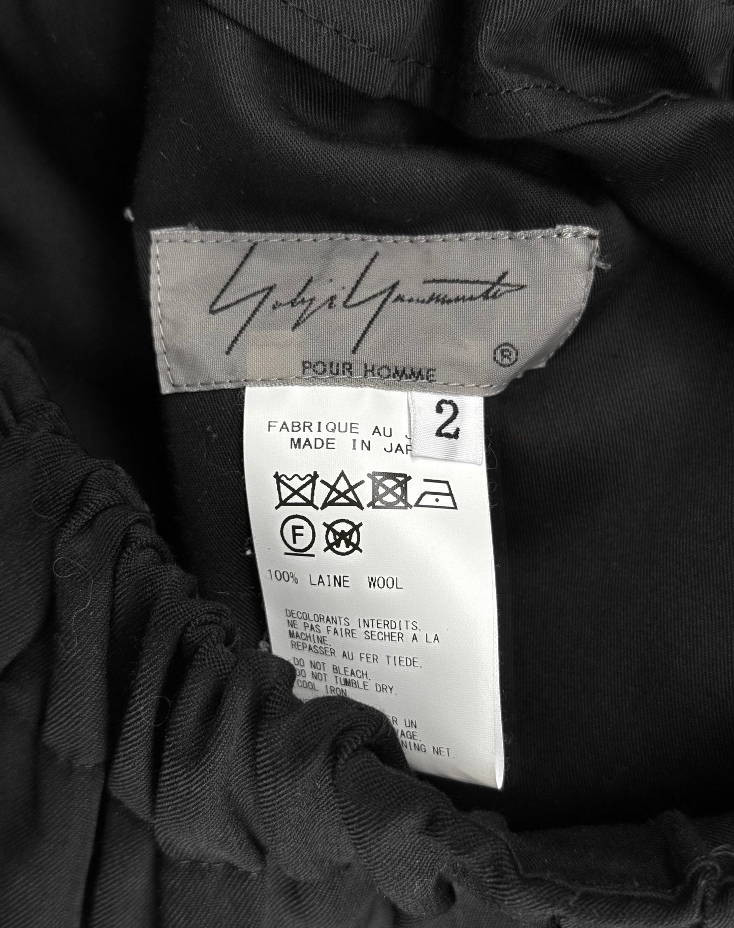 Yohji Yamamoto POUR HOMME SS20 Pleated Drop-crotch Balloon Crop Pants