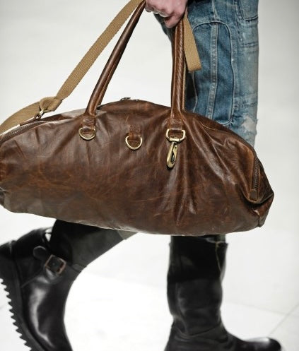 MiharaYasuhiro x Jas M.B SS09 ‘Boston’ Tornado Zip Brown Steerhide Leather HandBag