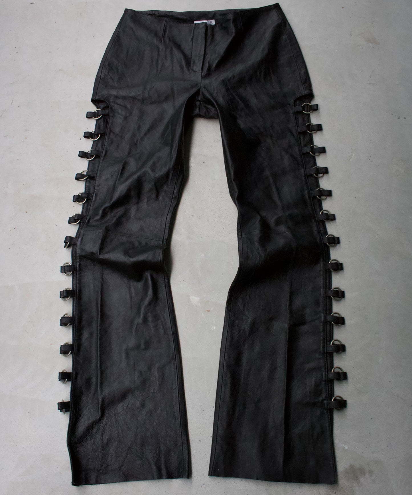 Vintage Y2K Wilsons Leather Maxima Bondage Leather Flare Pants