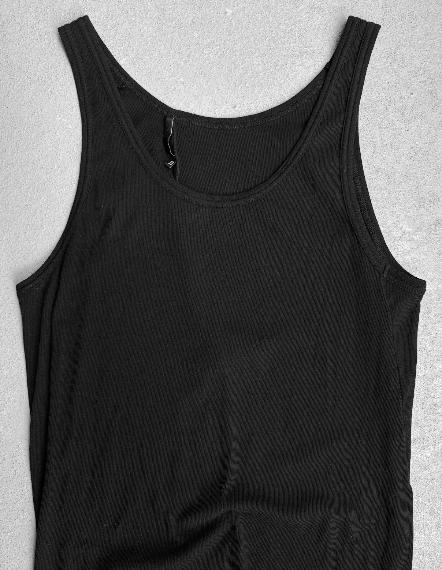 11 by Boris Bidjan Saberi Black Garment-dyed Ribbed Tank Top