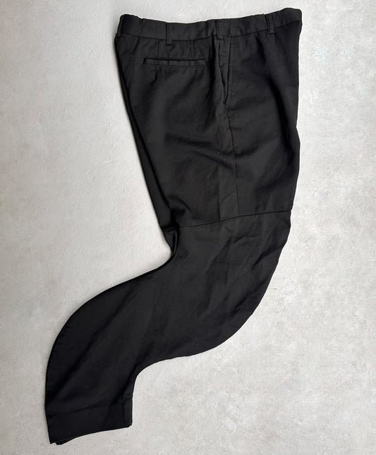 COMME des GARÇONS AW10 Black Wool Deformed Twisted Trousers