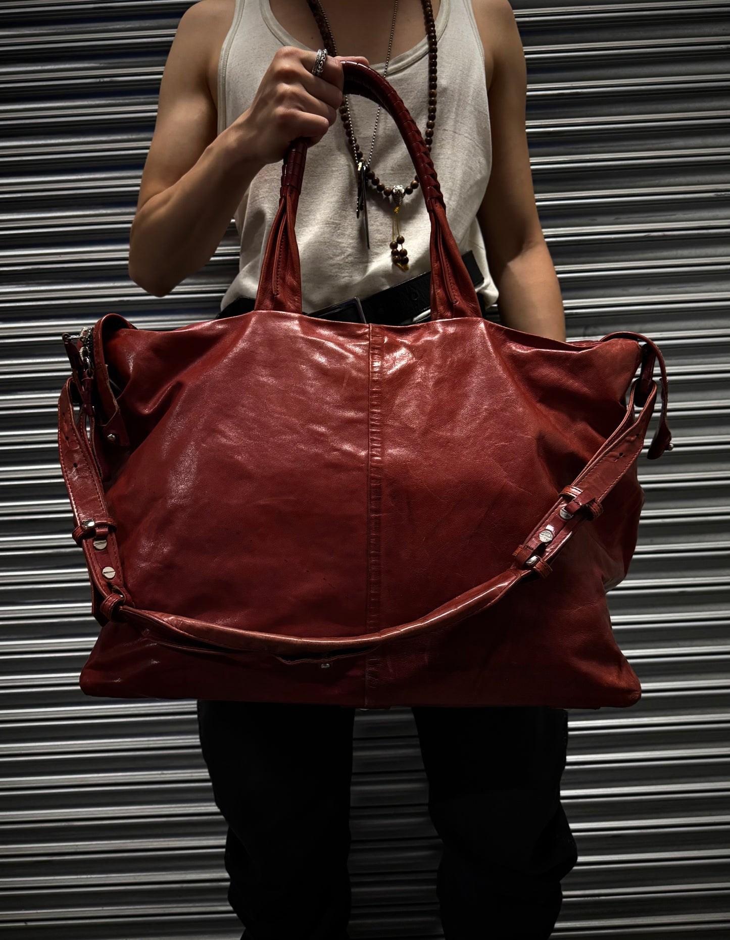 cornelian taurus by daisuke iwanaga ‘Veil Handle’ Horse Leather Bag