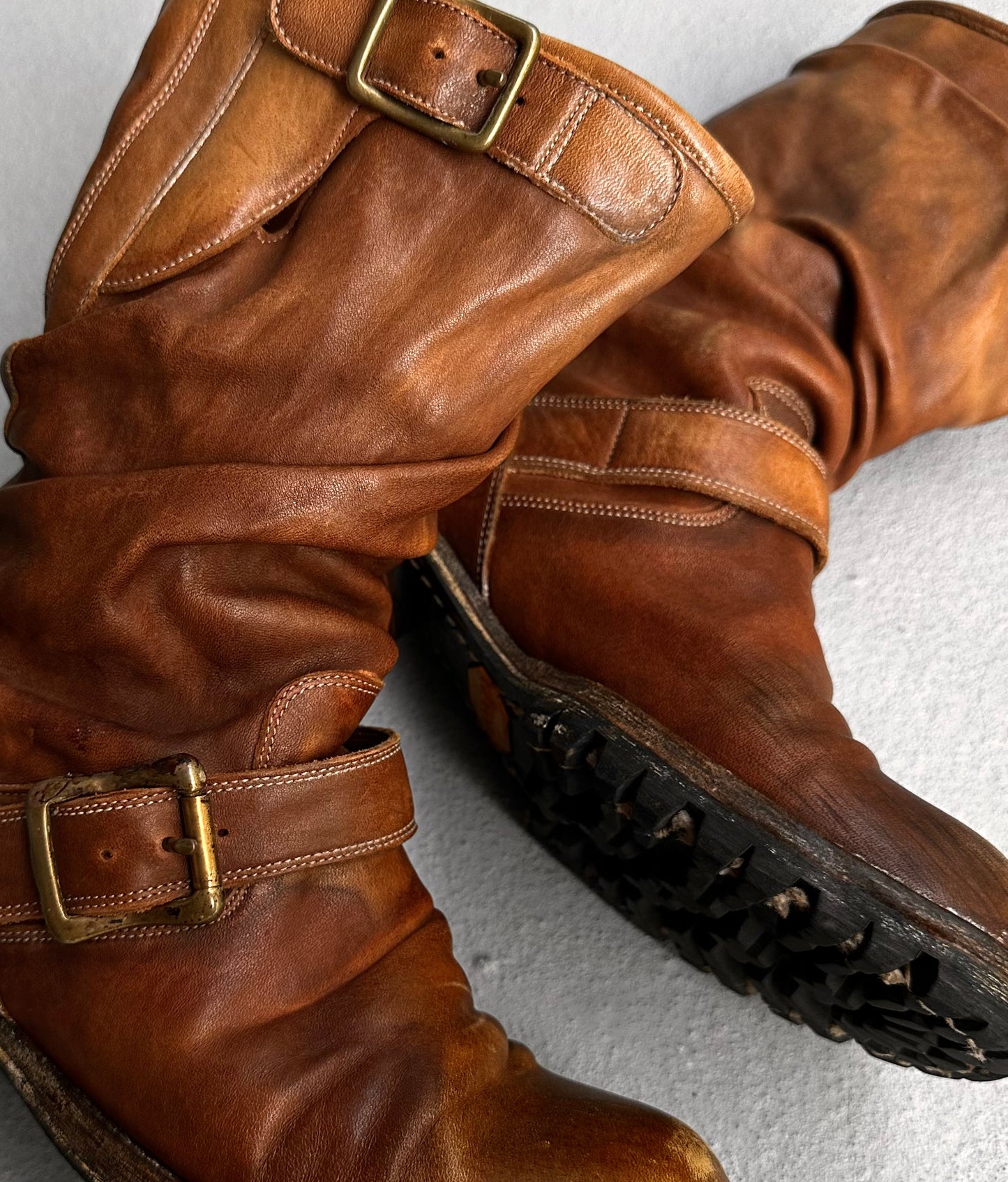 MiharaYasuhiro Early 00s Twisted Leather Engineer Boots