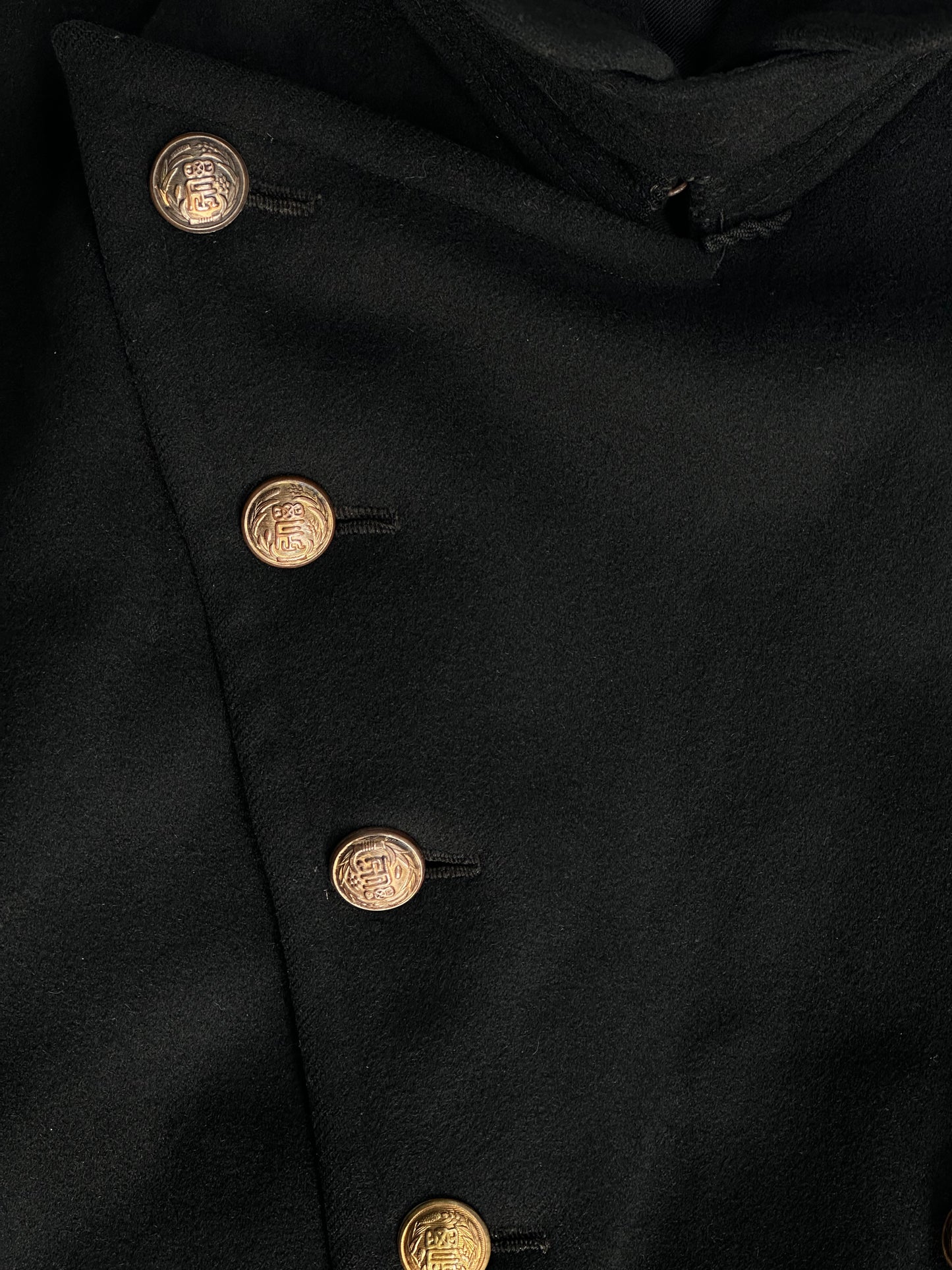 Vintage 1940s Imperial Japanese WW2 Reversible Naval Wool Peacoat