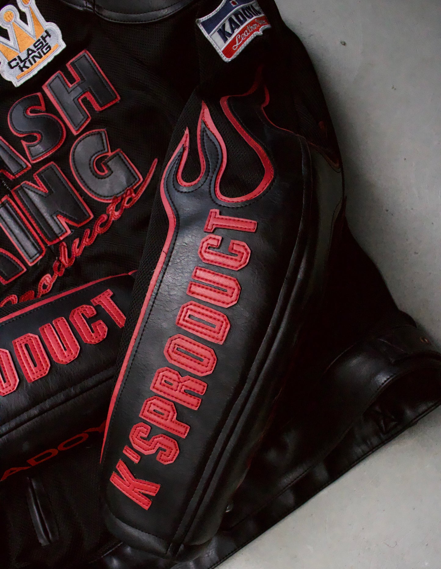 KADOYA K’s Leather Early 00s “Clash King” Mesh Motorcycle Jacket